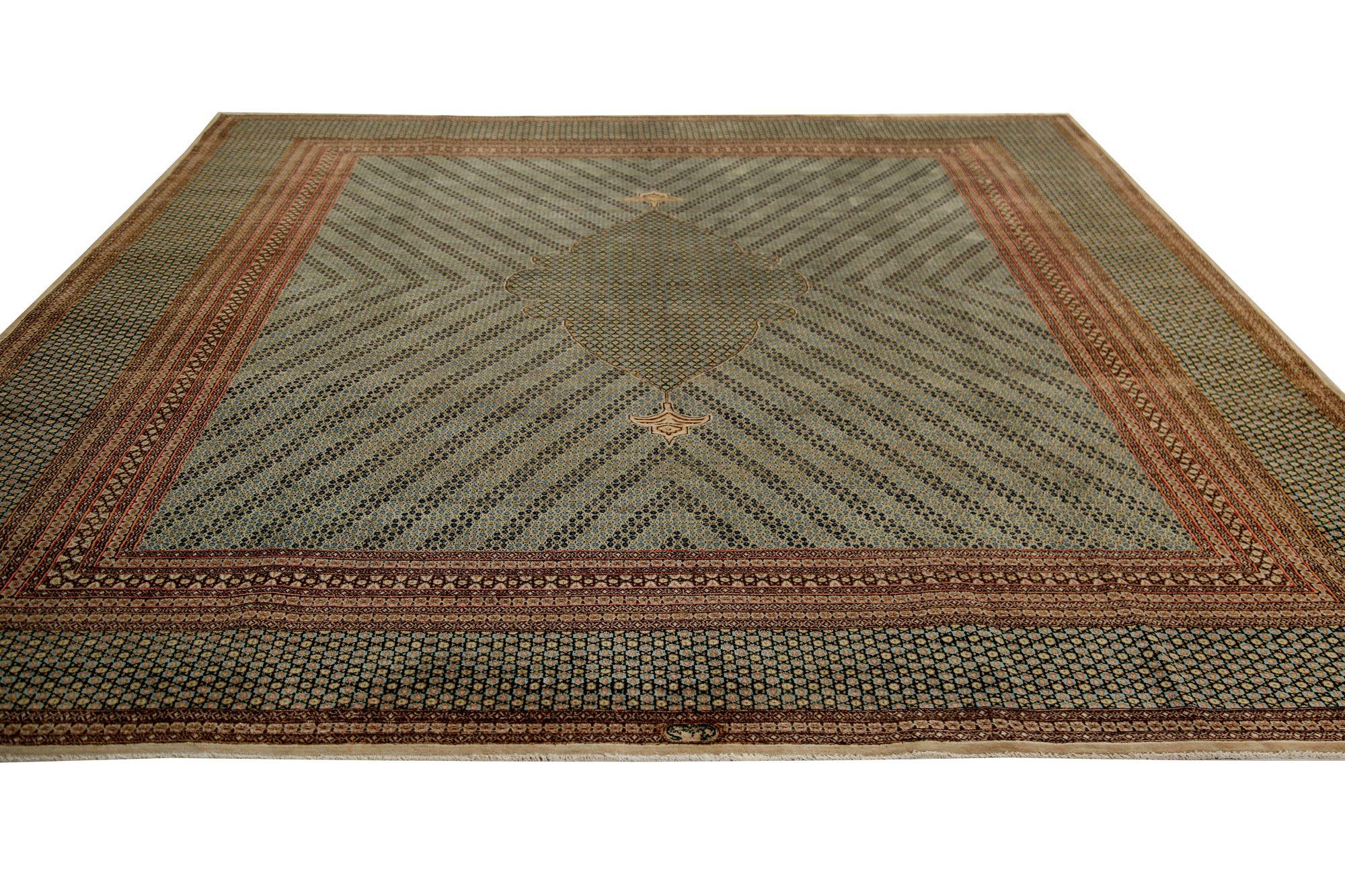 Persische Kerman-Teppiche - Wolle in elfenbeinfarbenem Design - 97198 (Irakisch) im Angebot
