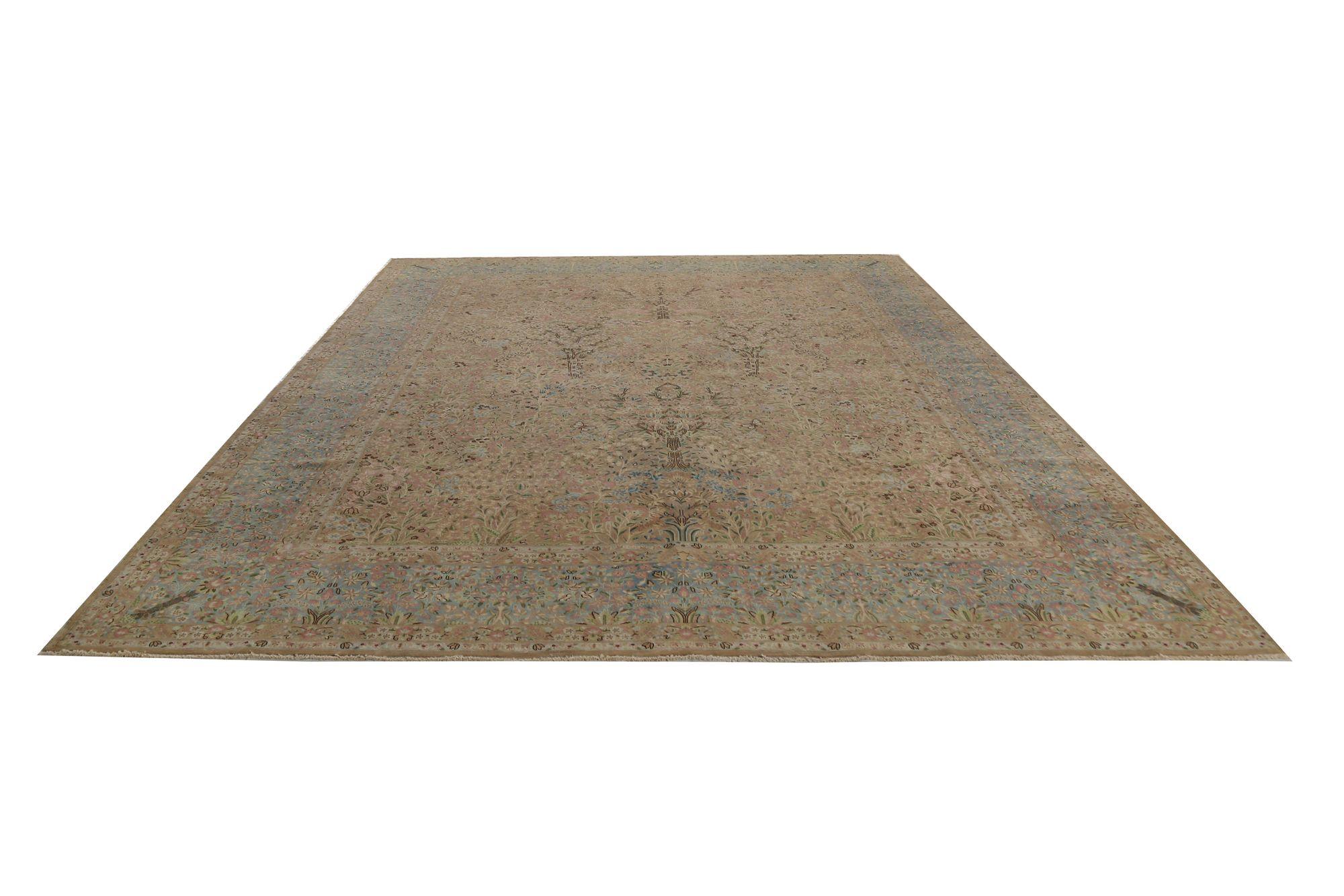 Persische Kerman-Teppiche - Wolle Rosa Design - 97218 im Zustand „Hervorragend“ im Angebot in Dallas, TX