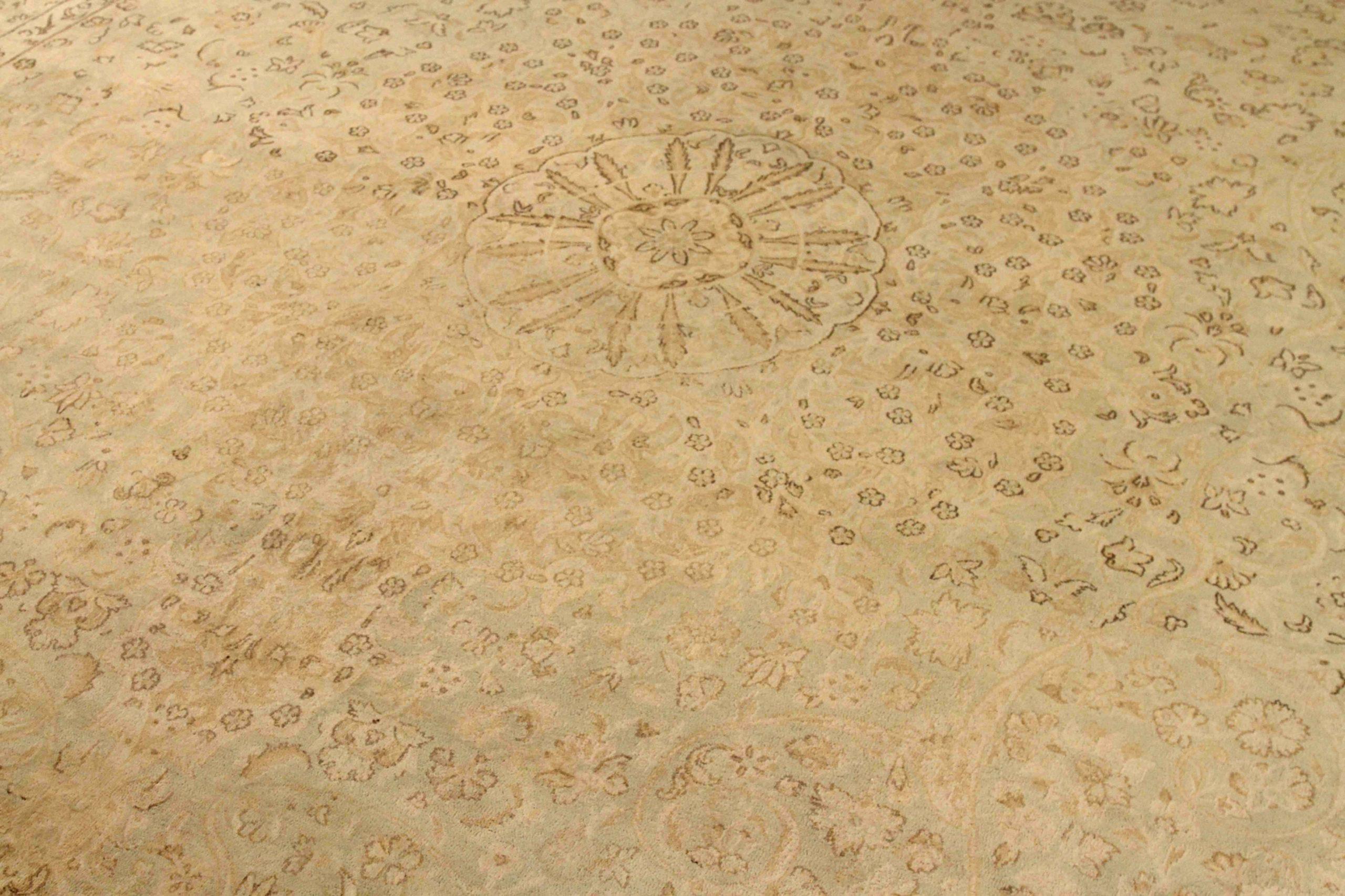 Persischer Kerman Over Size-Teppich Circa 1880 - Wolle Elfenbein Design - 76046 (Asiatisch) im Angebot