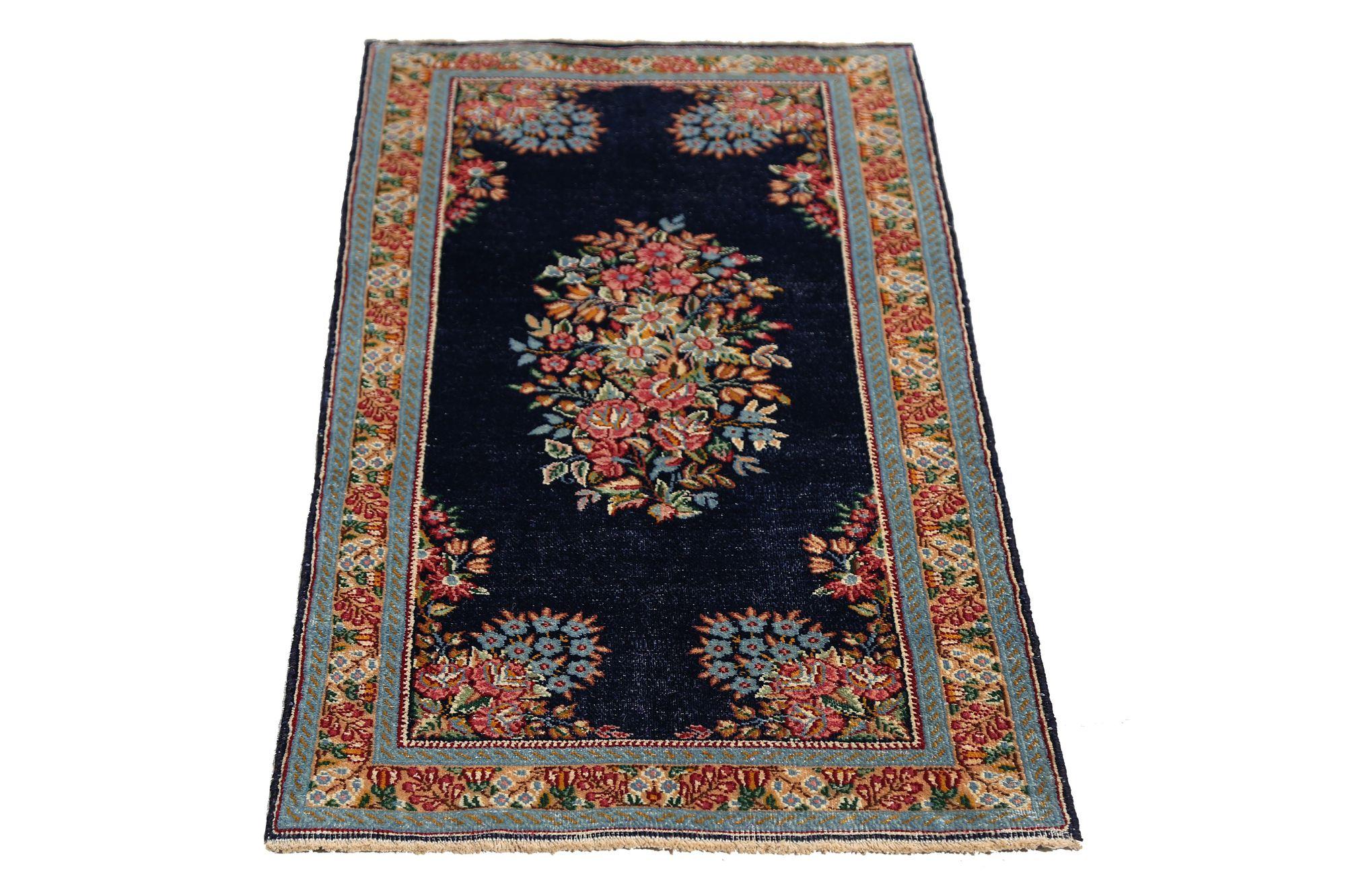 Iracheno Tappeto Persiano Kerman Runner - Lana Design/One - 97048 in vendita