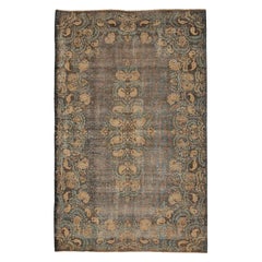 Persischer Kerman Kleiner Teppich Circa 1910 - Wolle Braun Grau Elfenbein Design - 90666