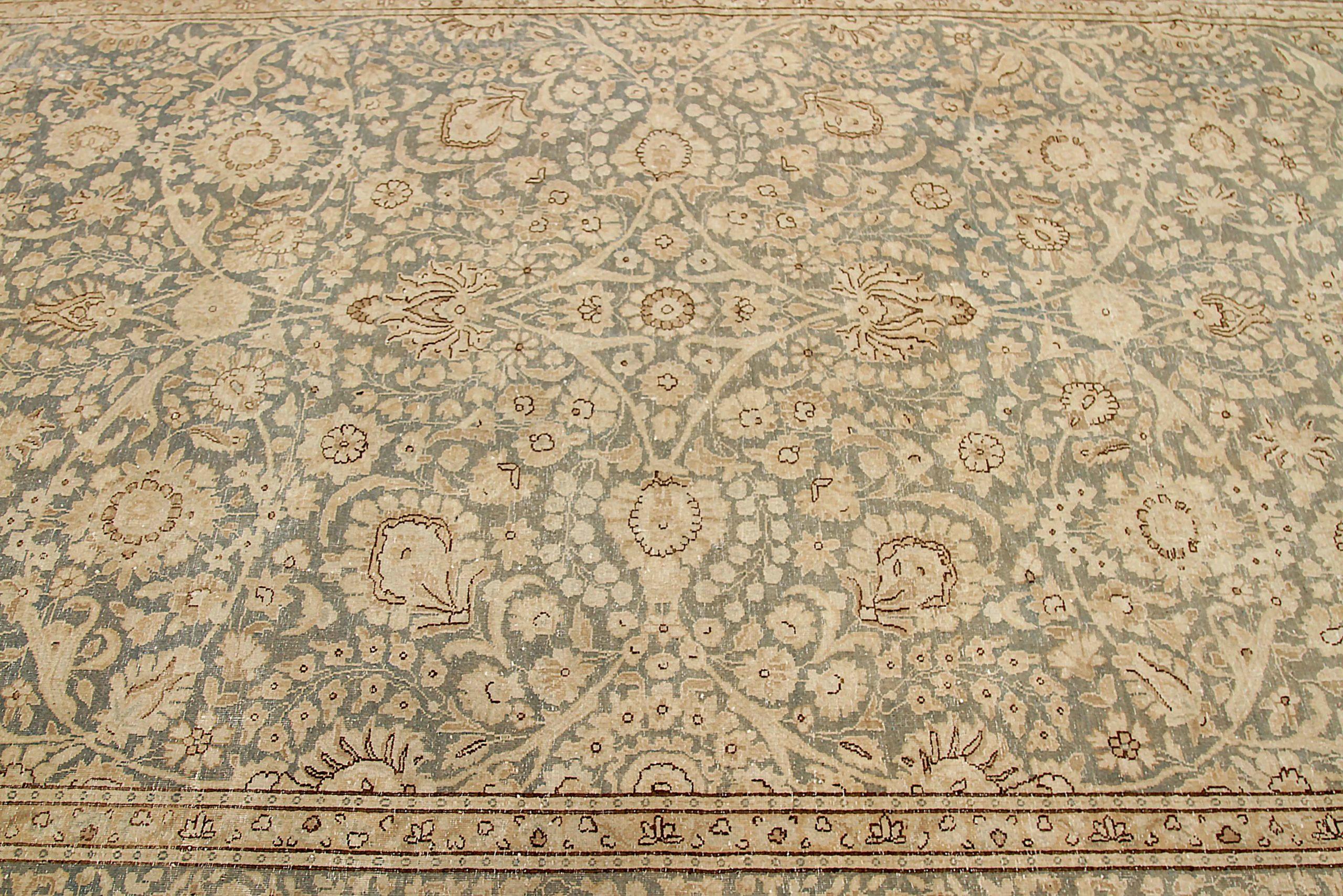 Persischer Kerman Kleiner Teppich - Wolle Braun Elfenbein Design - 92141 (Irakisch) im Angebot