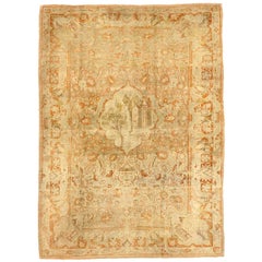 Persian Kermanshah Small Rug Circa 1910 - Wool Ivory Red Design - 75704