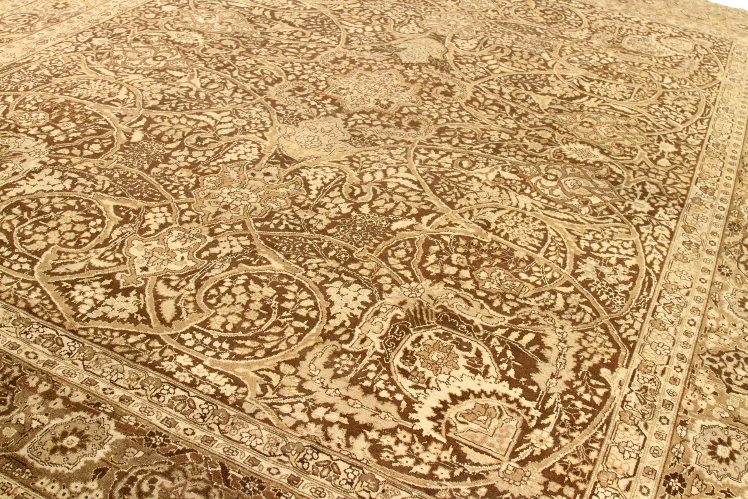 Iracheno Tappeti persiani Khoi - Disegno in lana marrone avorio - 75872 in vendita