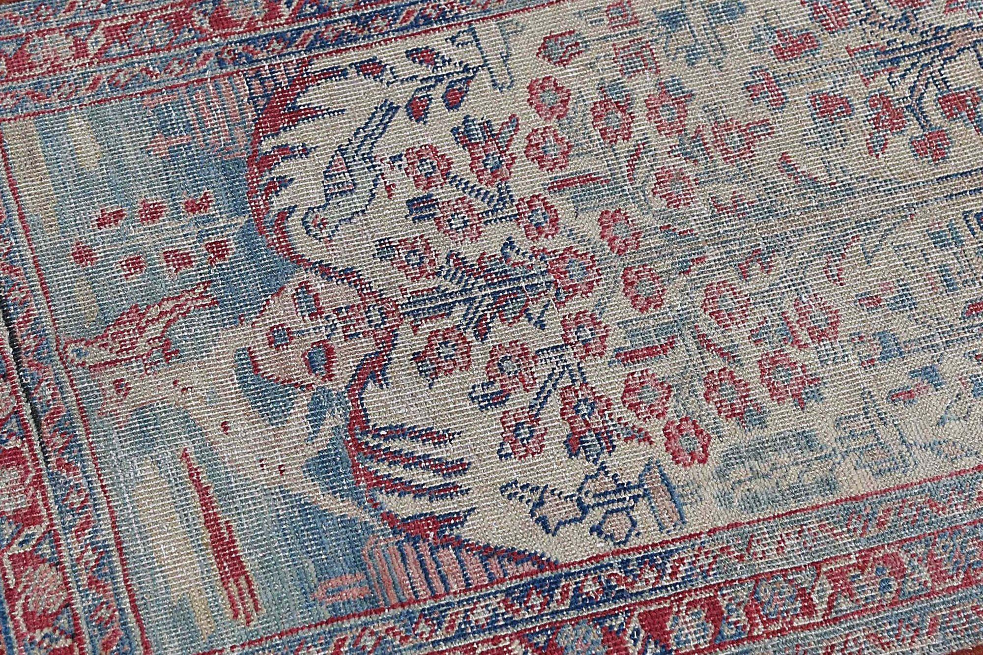 Persischer Khoi Small Teppich - Wolle Elfenbein Design - 97046 im Zustand „Hervorragend“ im Angebot in Dallas, TX