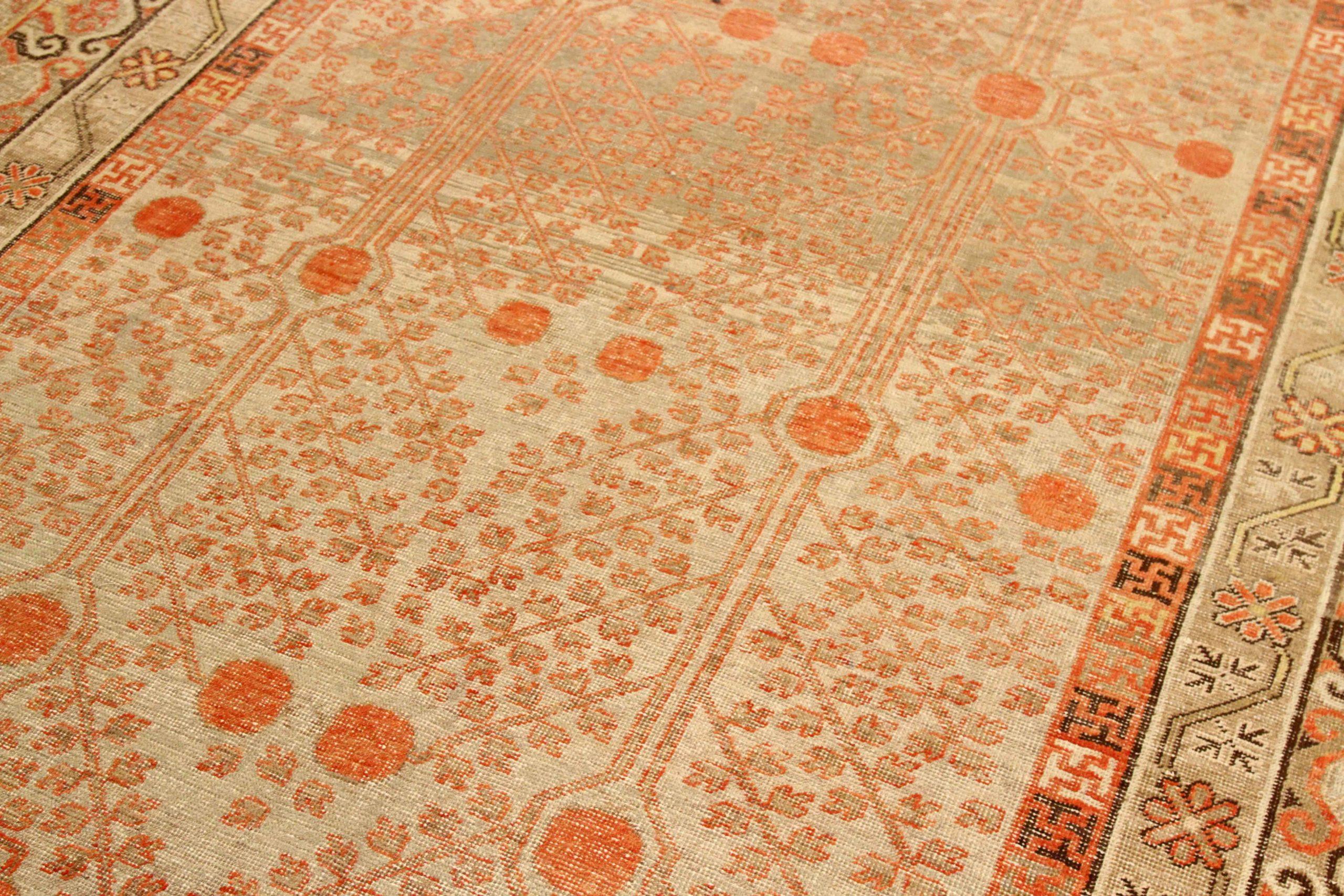 Alfombras Persas Khotan - Lana Diseño Rojo Marfil - 75590 Asiático en venta