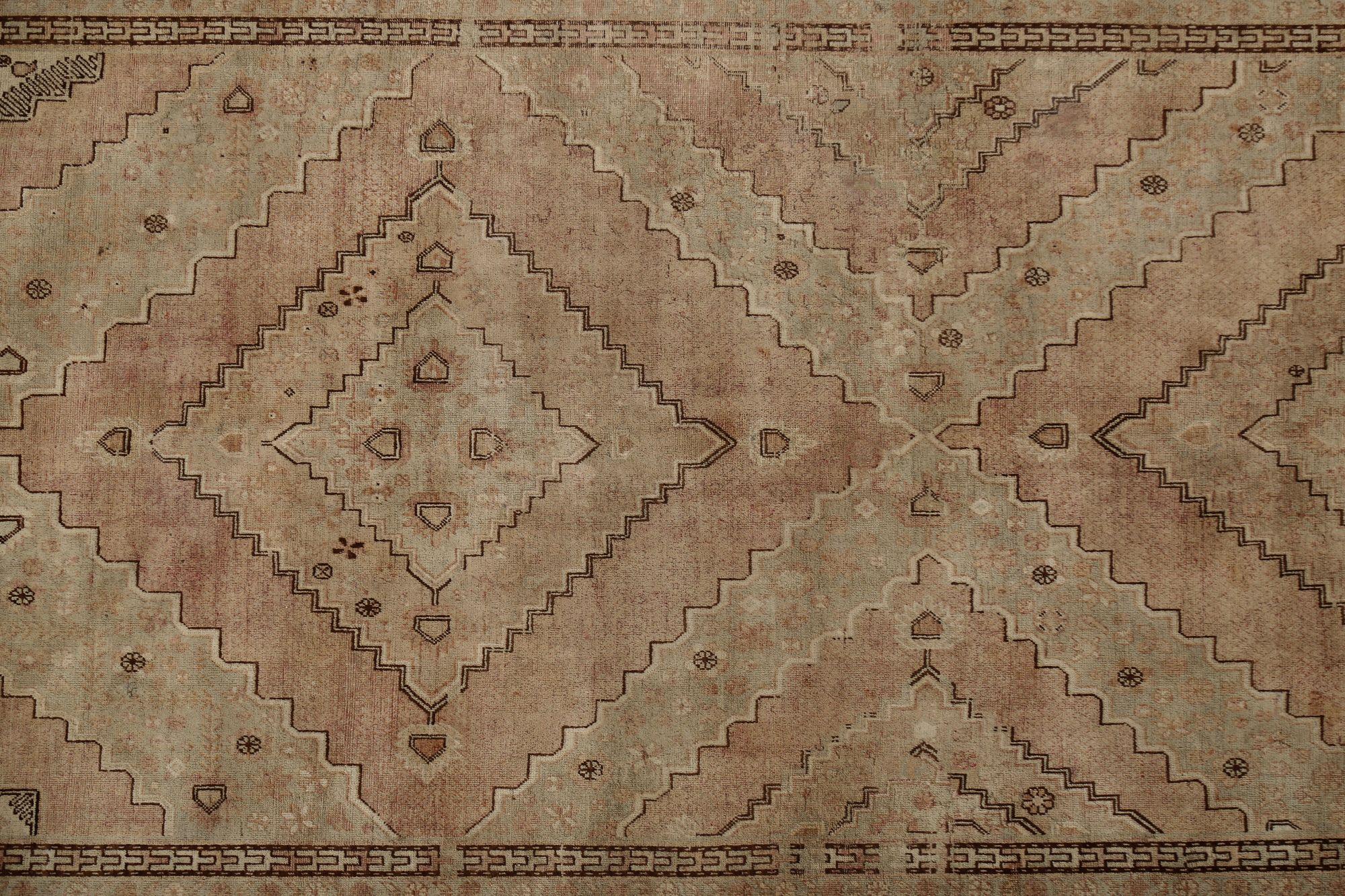 Persischer Khotan Läufer Teppich - Wolle Braun Taupe Design - 97996 im Zustand „Hervorragend“ im Angebot in Dallas, TX