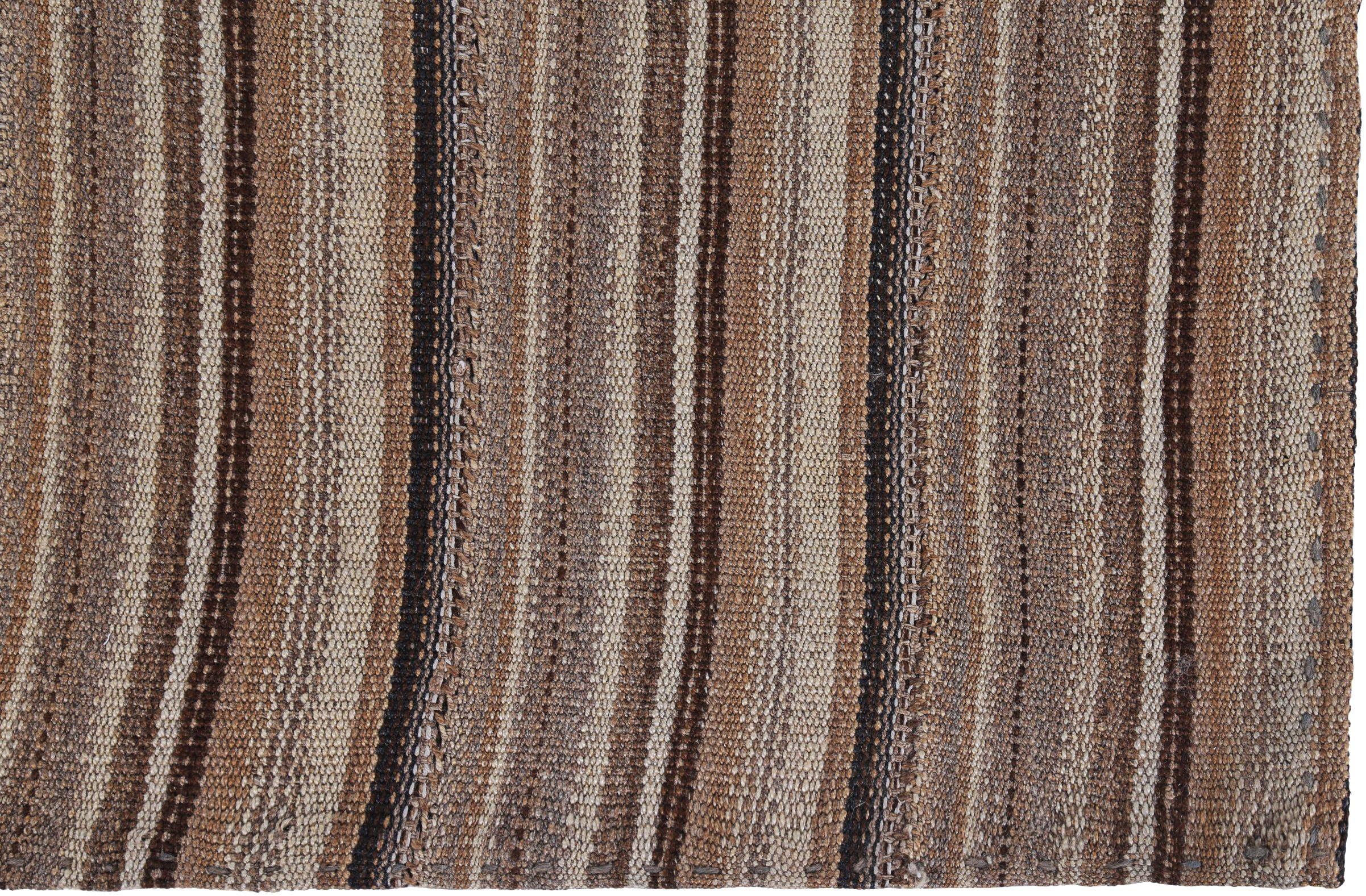 Persische Kilim Teppiche - Wolle Braun Elfenbein Design - 89522 (Asiatisch) im Angebot