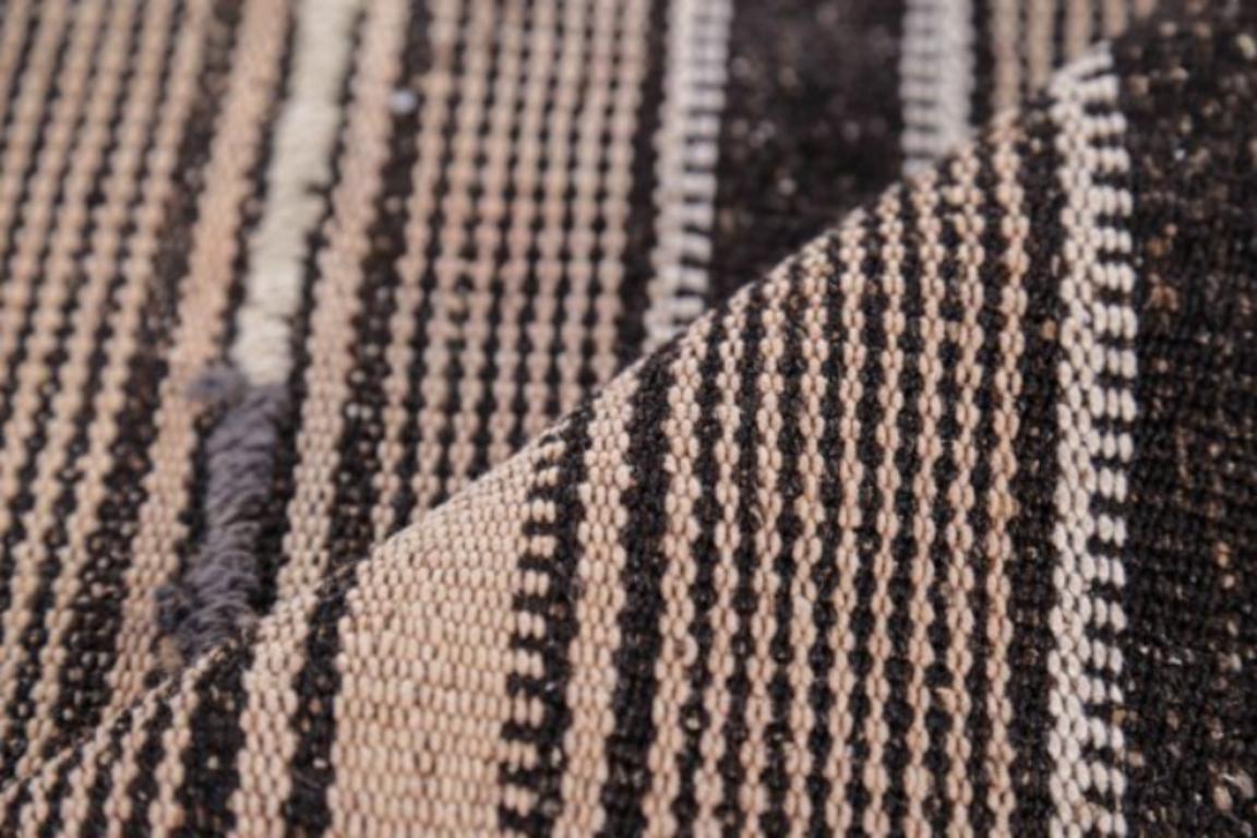 XX secolo Tappeti persiani Kilim Circa 1910 - Lana Nero Marrone Avorio Design - 91499 in vendita