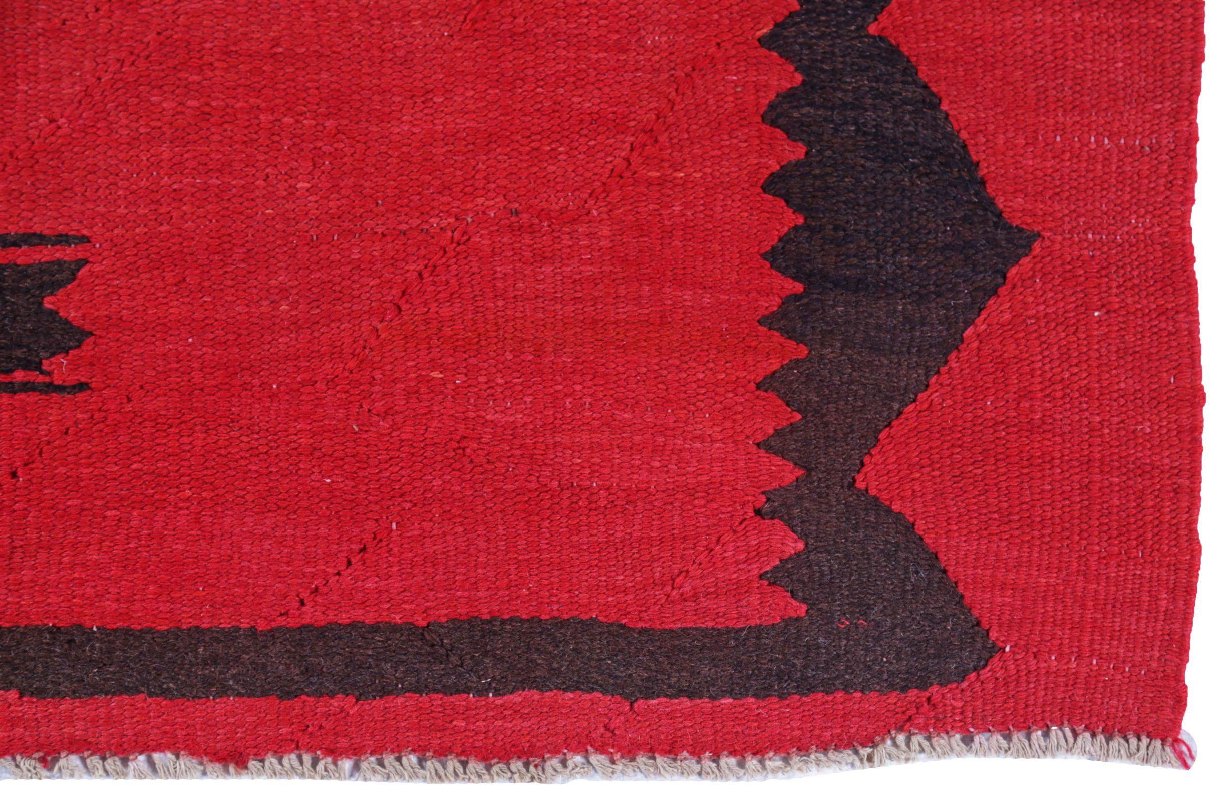 Persische Kelim-Teppiche um 1910 - Wolle Schwarz Orange Rot Design - 91453 im Zustand „Hervorragend“ im Angebot in Dallas, TX
