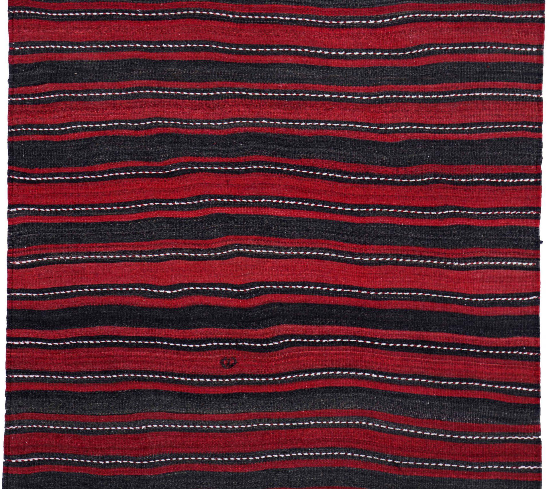 Persische Kelim-Teppiche um 1910 - Wolle Schwarz Rot Design - 91491 (Asiatisch) im Angebot