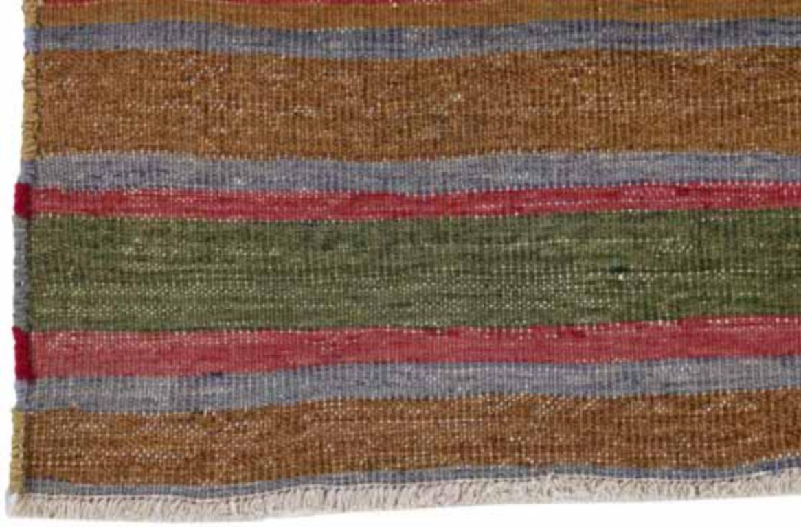 Persische Kelim-Teppiche um 1910 - Wolle Blau Grün Rosa Purpel Rot - 91469 im Zustand „Hervorragend“ im Angebot in Dallas, TX