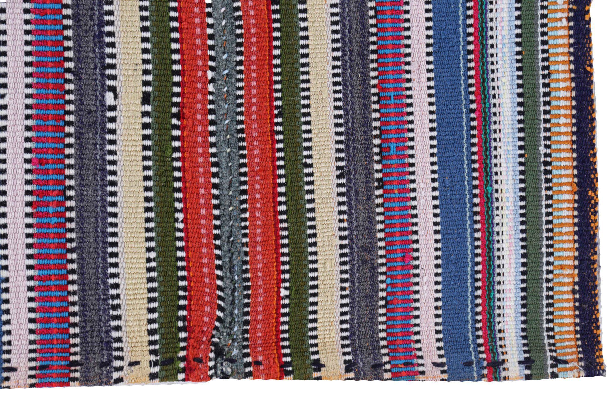Persische Kelim-Teppiche um 1910 - Wolle Blau Elfenbein Purpel Rot Design - 91350 (20. Jahrhundert) im Angebot