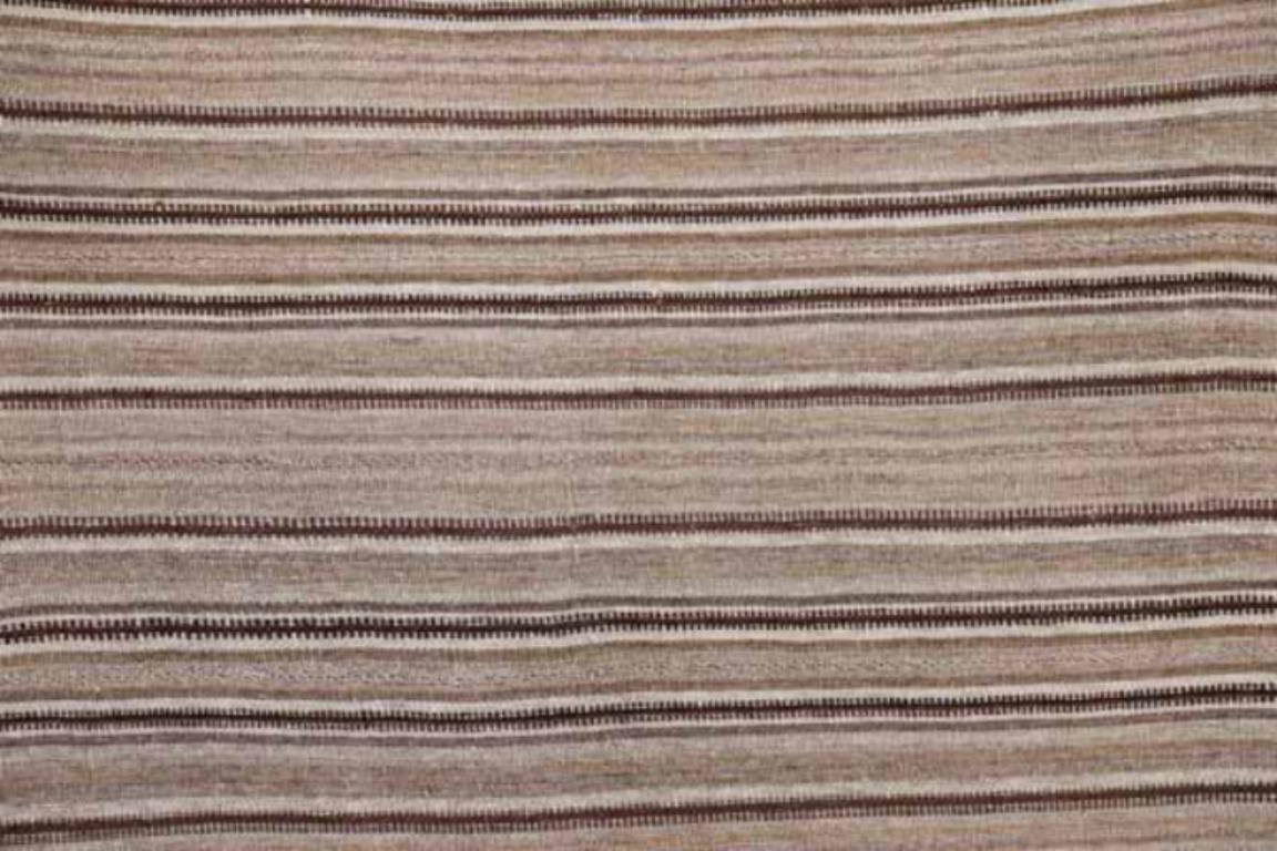 Asian Persian Kilim Area Rugs Circa 1910 - Wool Brown Ivory Design - 91298 For Sale