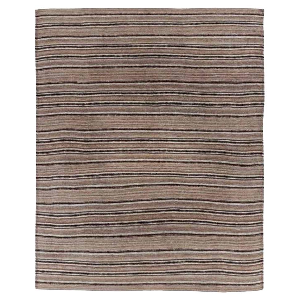 Persische Kilim Area Rugs CIRCA 1910 - Wolle Braun Elfenbein Design - 91298