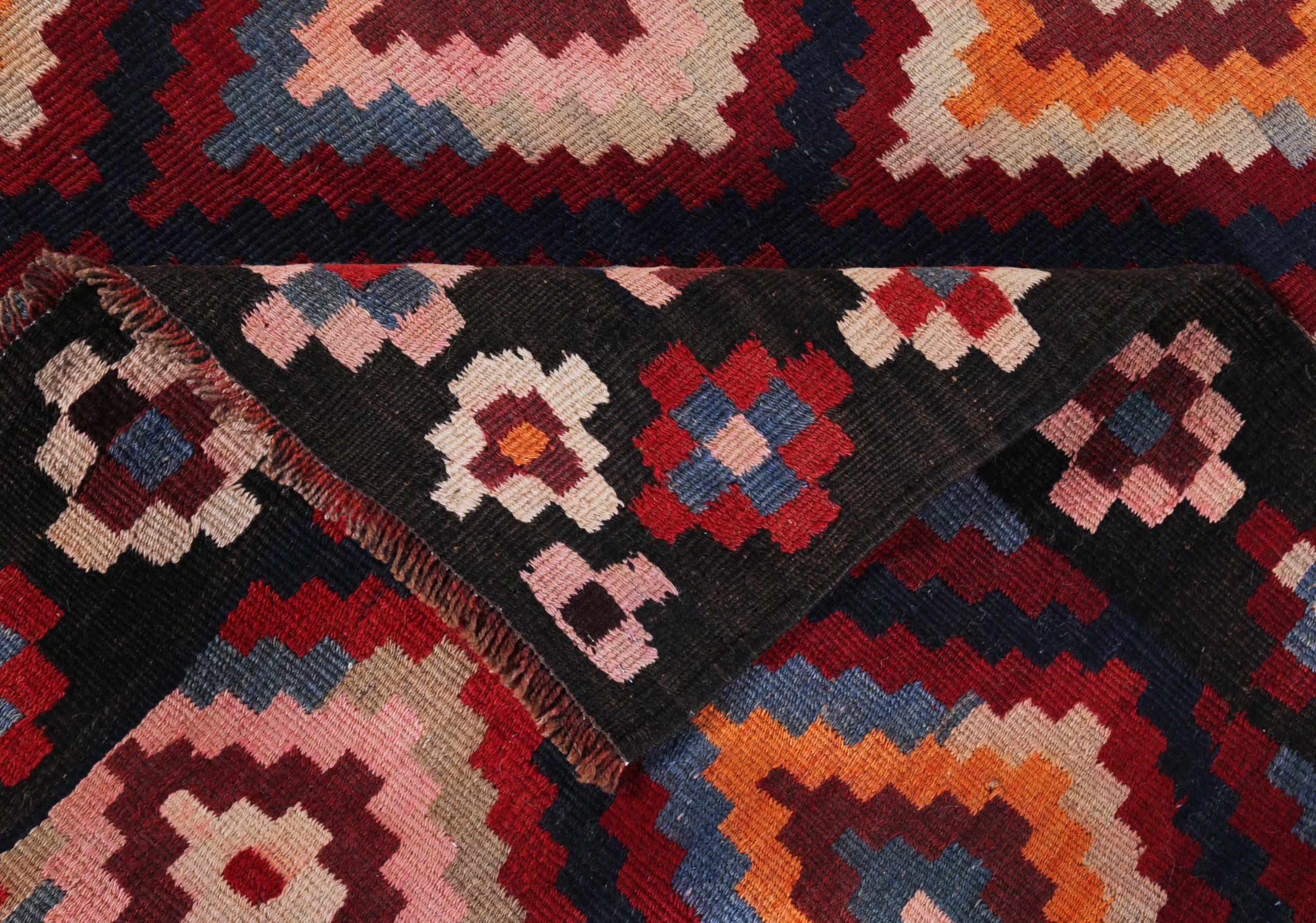 XX secolo Tappeti persiani Kilim del 1910 - Lana Marrone Avorio Arancione - 89509 in vendita