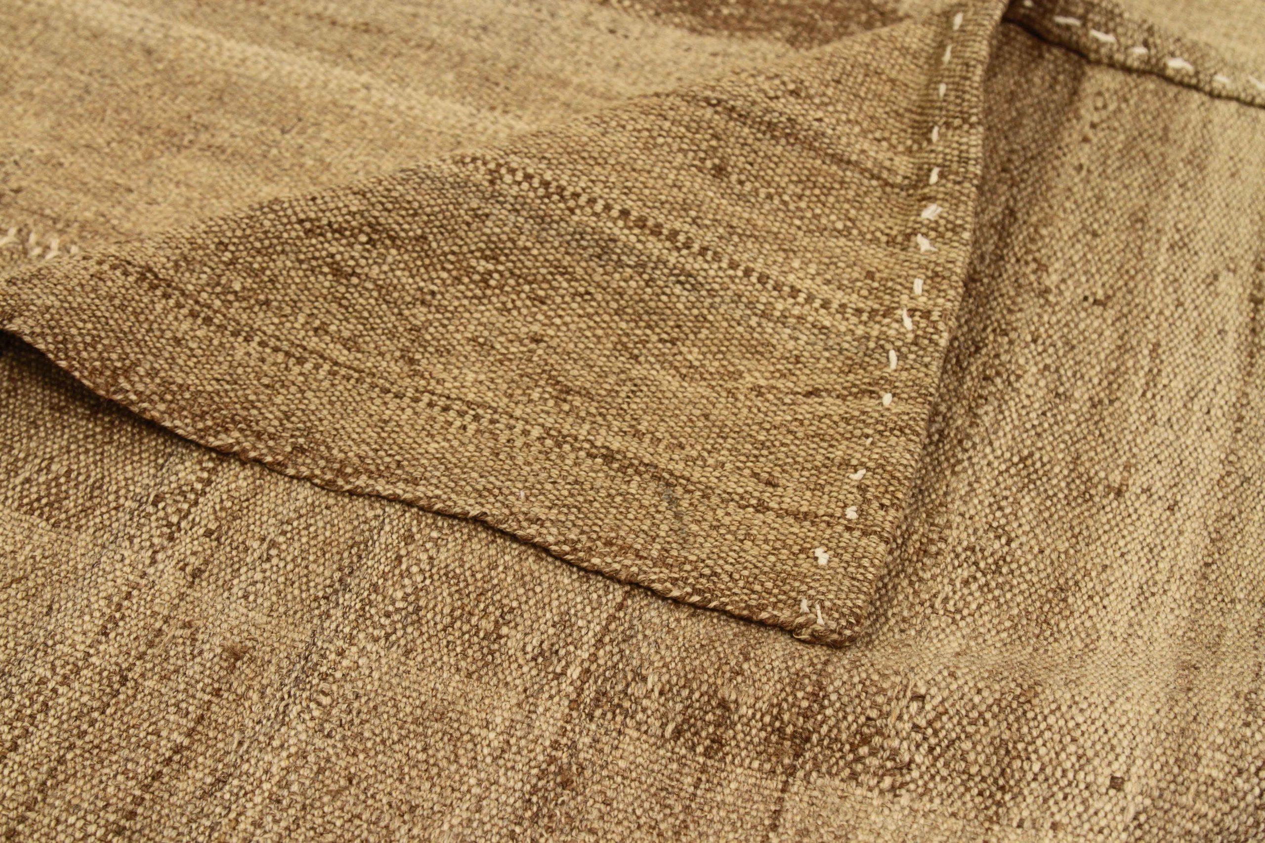 Persische Kilim Teppiche Circa 1910 - Wolle Braun Elfenbein Taupe 74183 im Zustand „Hervorragend“ im Angebot in Dallas, TX