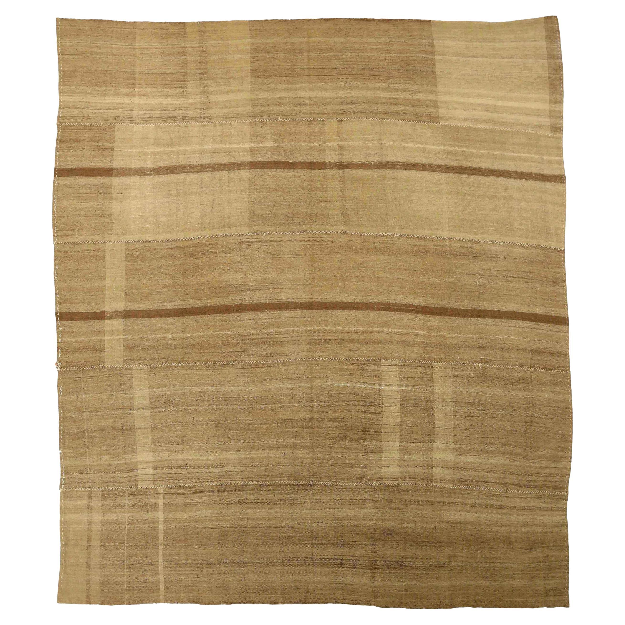 Rug & Kilim Kilim Circa 1910 - Laine Brown Ivoire Taupe 74183