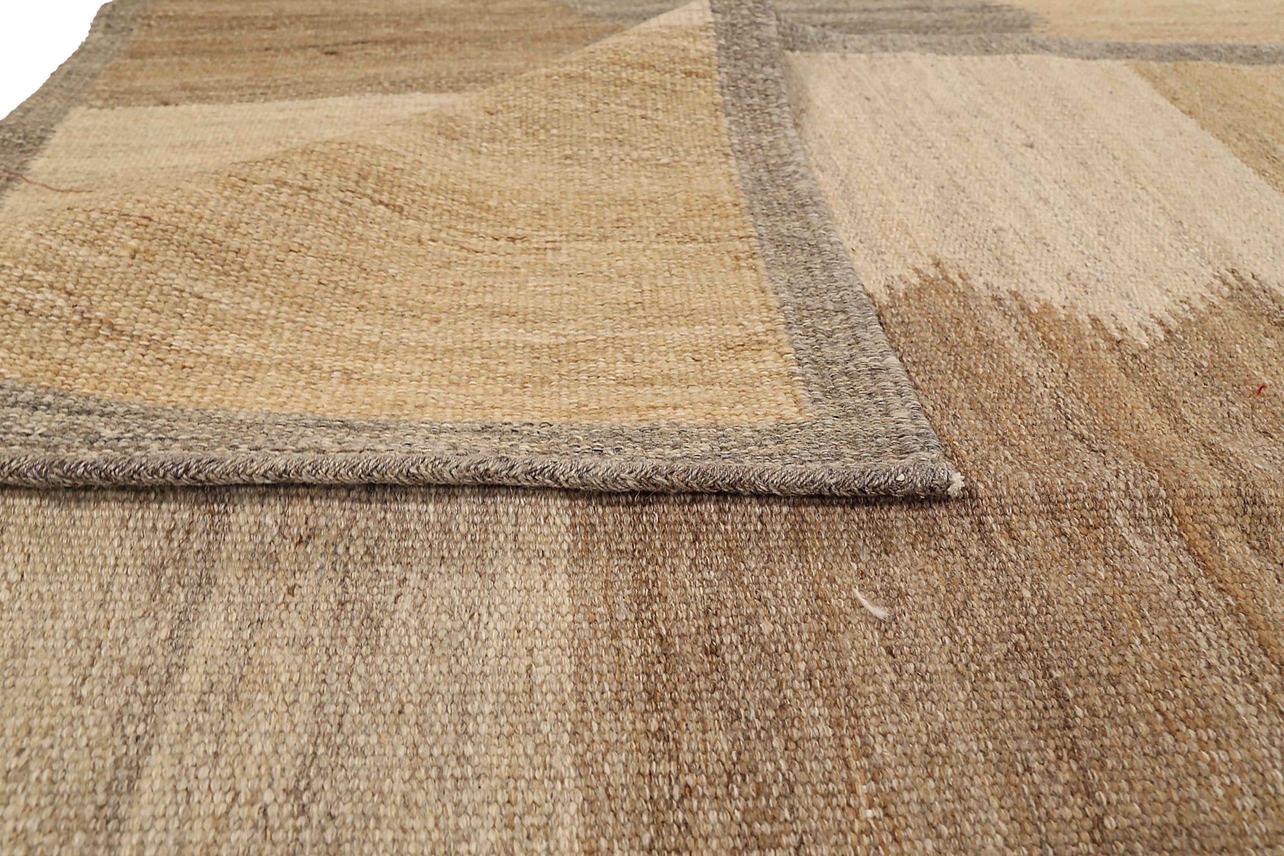 Tappeti persiani Kilim Circa 1910 - Lana Marrone Avorio Taupe Giallo 72630 In condizioni ottime in vendita a Dallas, TX