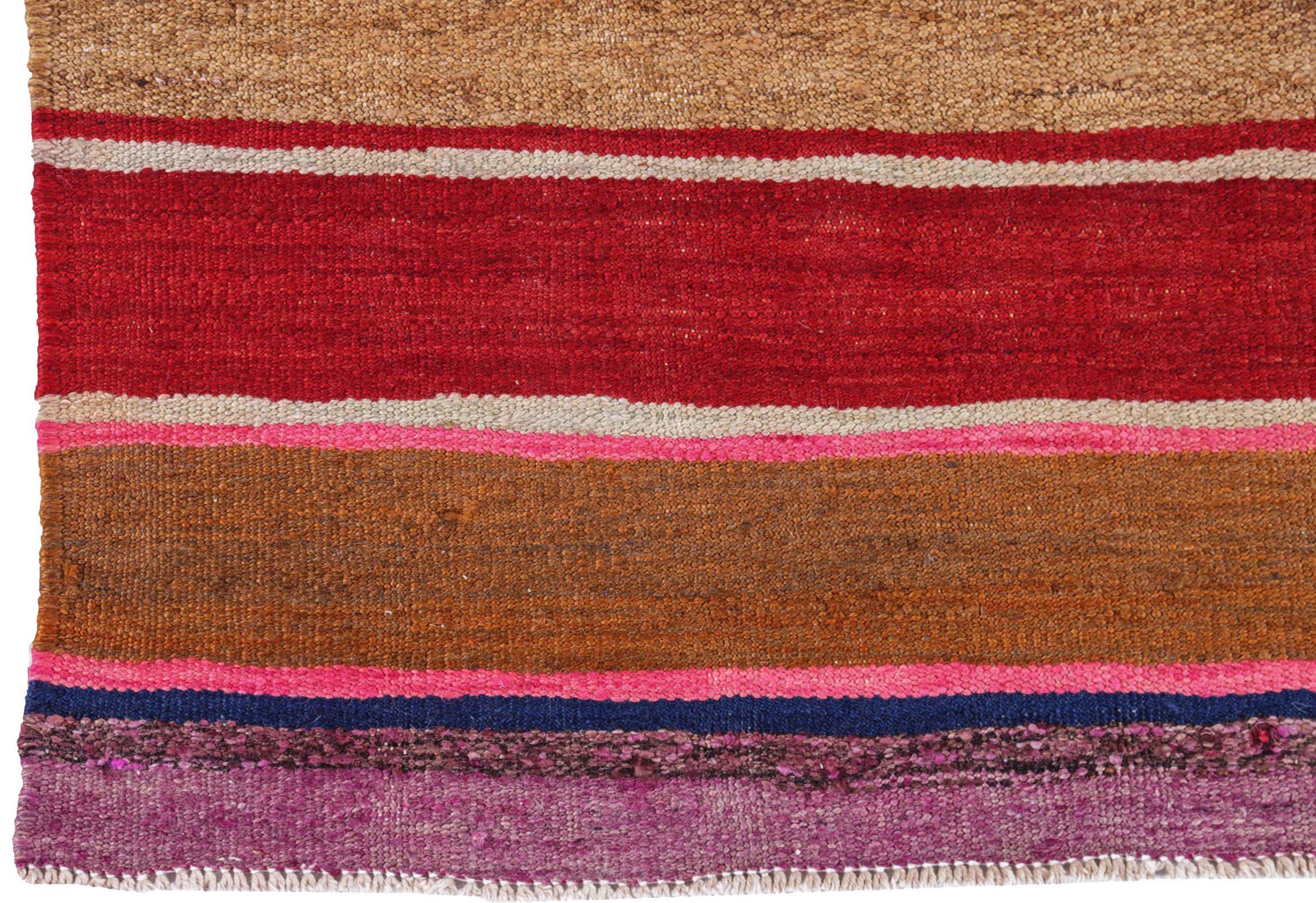 Persische Kelim-Teppiche um 1910 - Wolle Elfenbein Orange Rosa Rot Design - 91334 (20. Jahrhundert) im Angebot