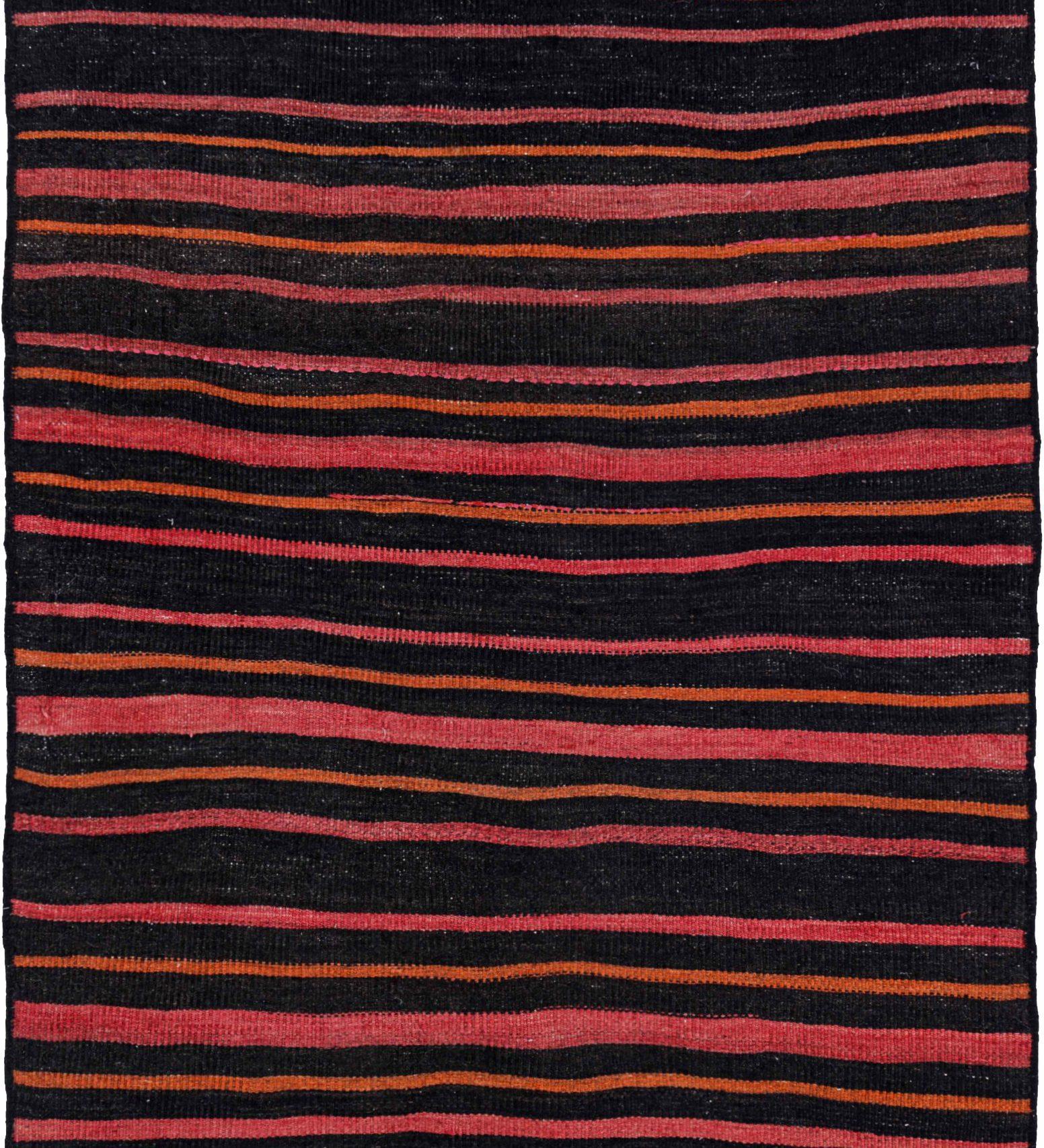 Persische Kilim Area Rugs CIRCA 1910 - Wolle Marineblau Orange Rosa Design - 91313 (Asiatisch) im Angebot