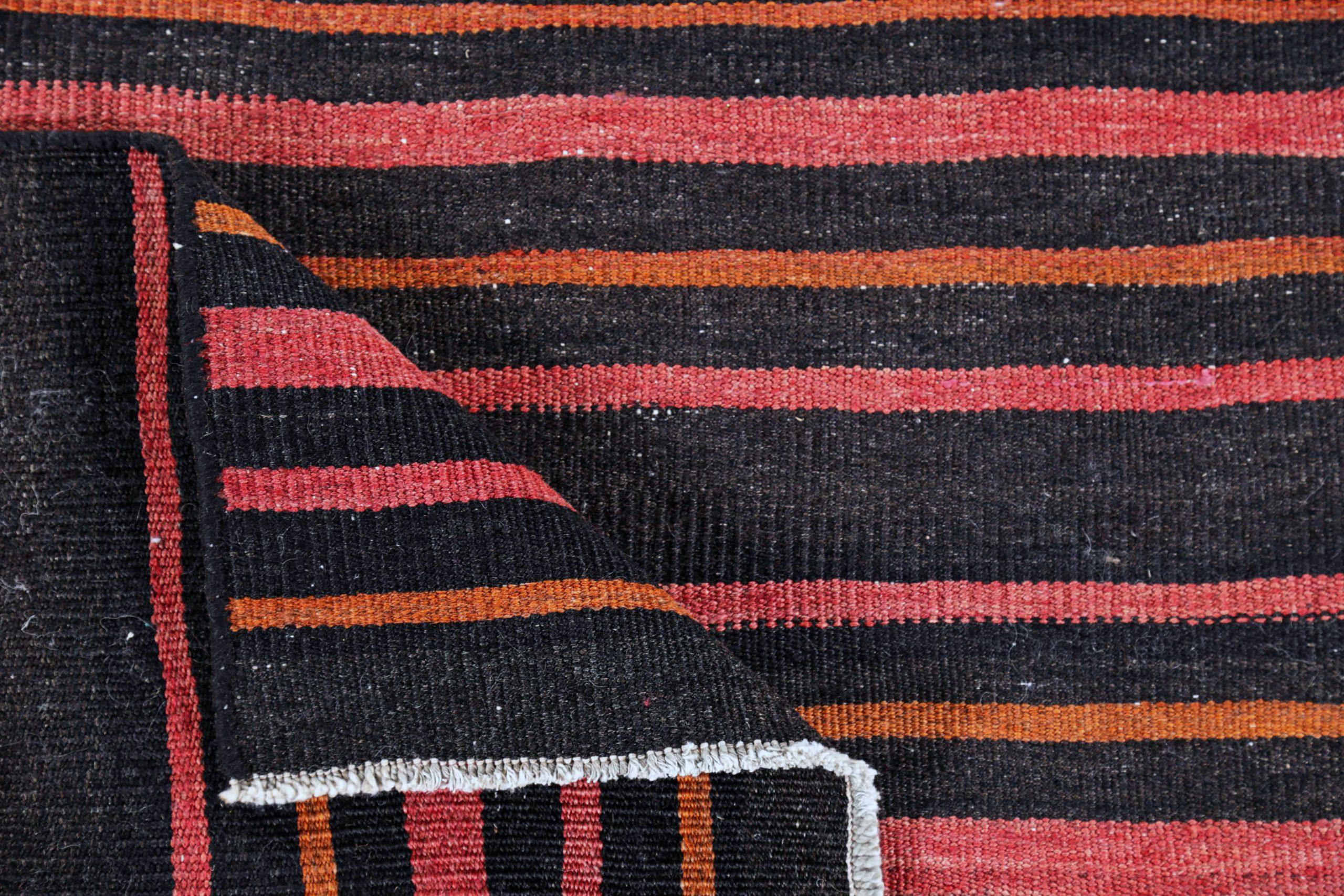 Persische Kilim Area Rugs CIRCA 1910 - Wolle Marineblau Orange Rosa Design - 91313 im Zustand „Hervorragend“ im Angebot in Dallas, TX