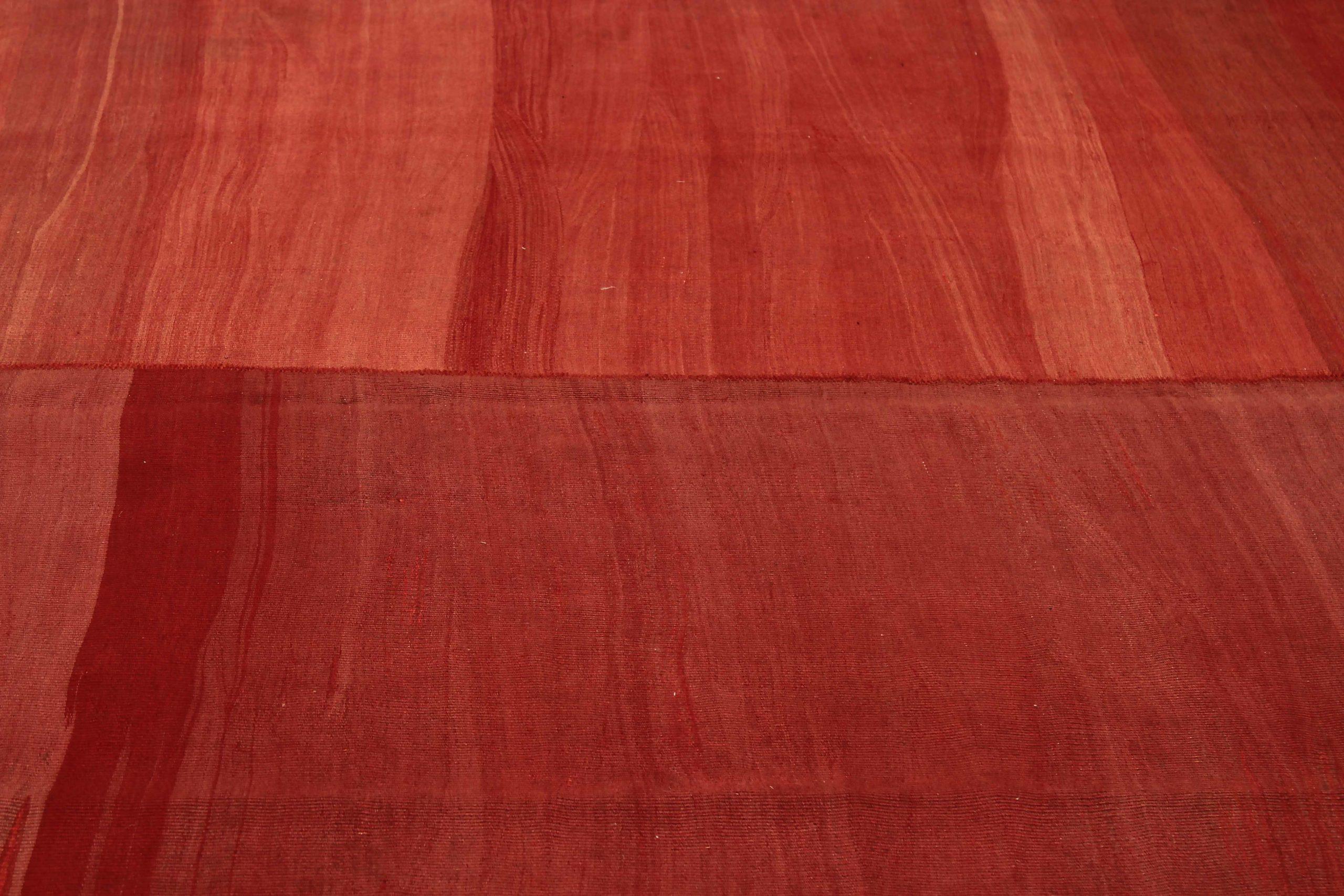 Persische Kelim-Teppiche um 1910 - Wolle rotes Design - 88420 im Zustand „Hervorragend“ im Angebot in Dallas, TX