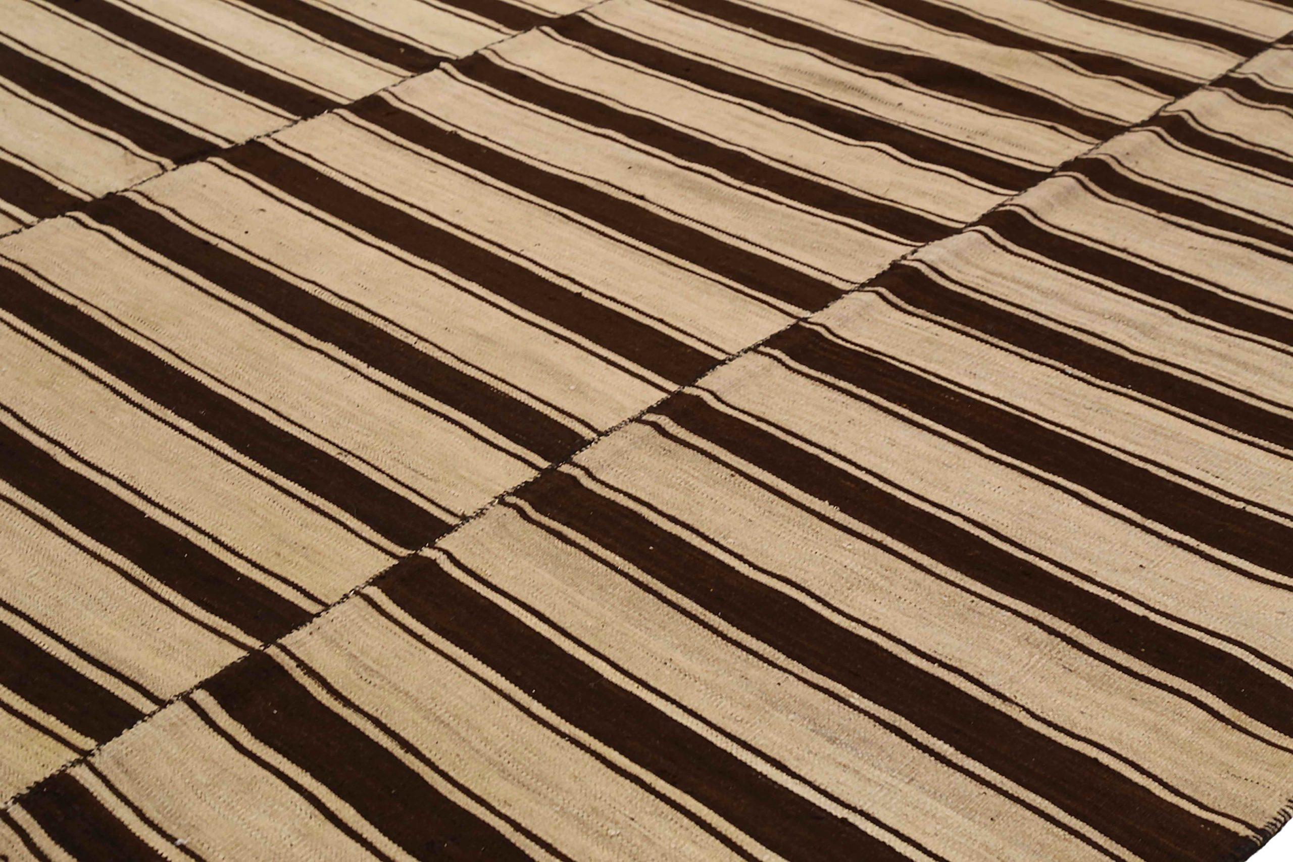 Alfombras Persas Kilim Circa 1940 - Lana Marrón Marfil 72715 Asiático en venta