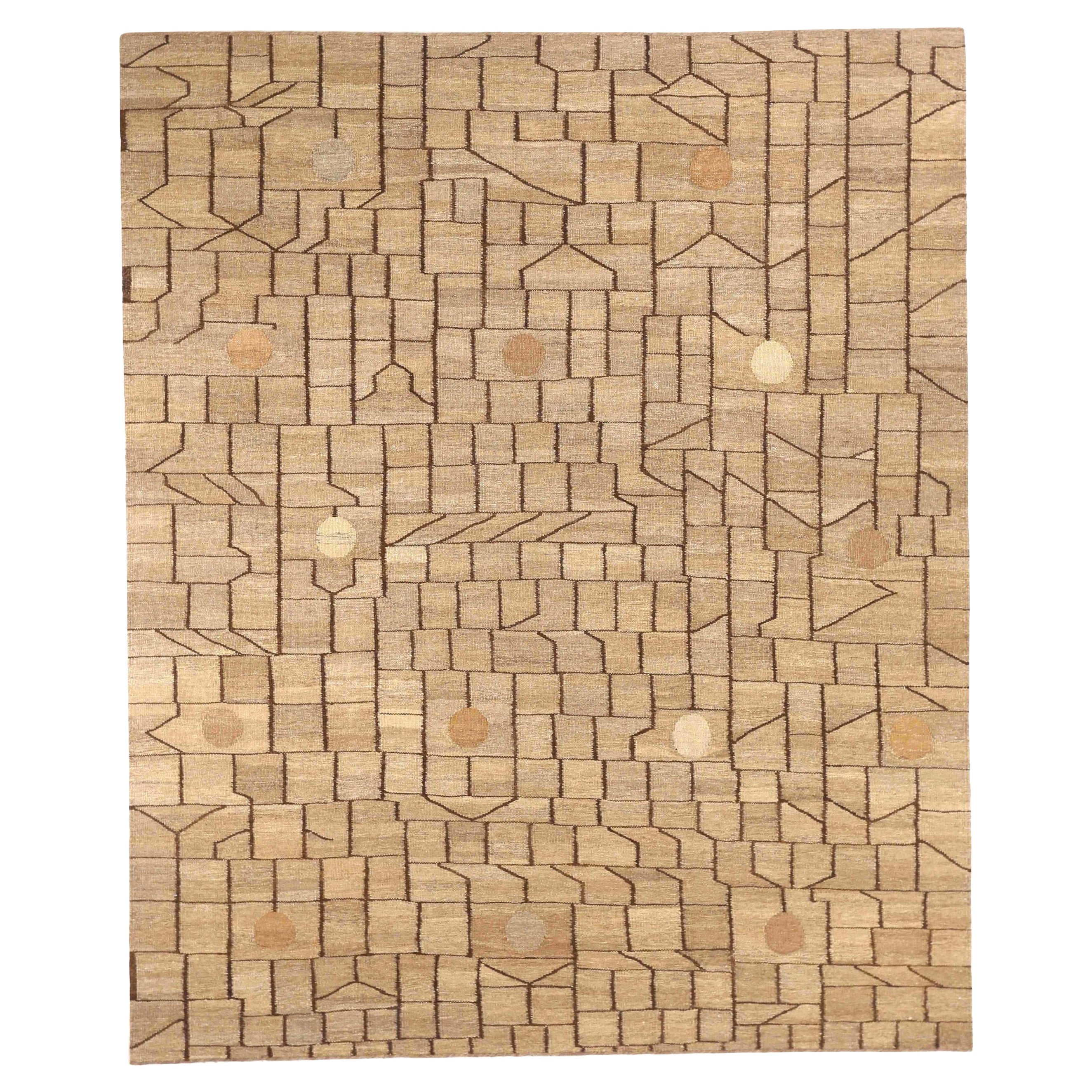 Tappeti persiani Kilim Circa 1990 - Lana Marrone Avorio Taupe 73607
