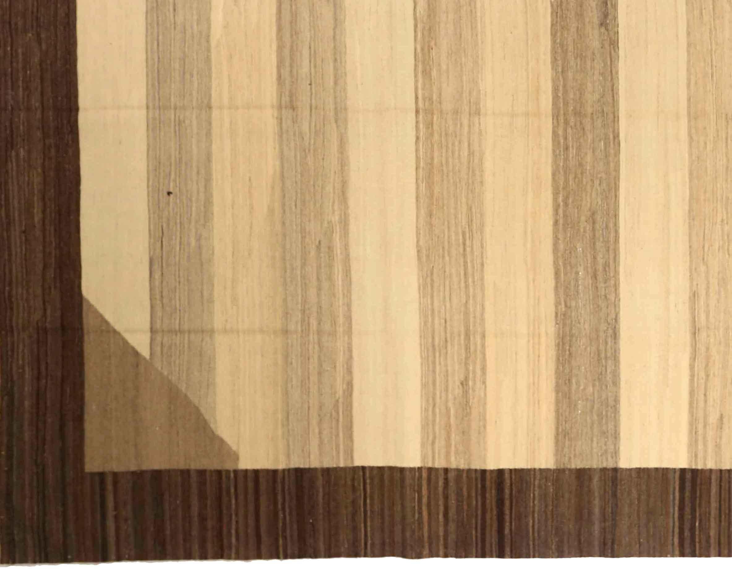 Asiatico Tappeti persiani Kilim Circa 1990 - Lana Marrone Avorio Taupe 73905 in vendita