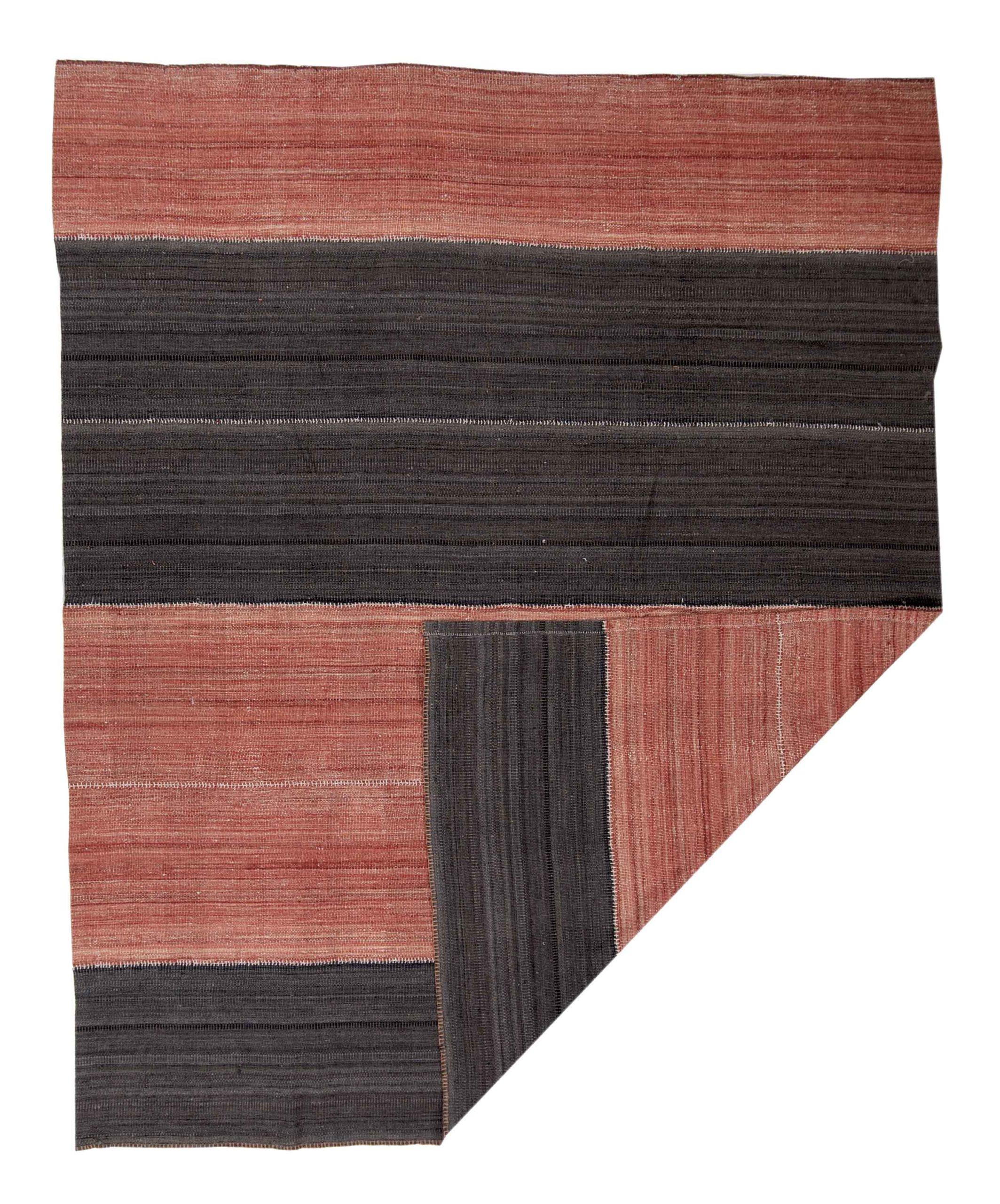 Persische Kilim Area Rugs CIRCA 1990 - Wolle Braun Rot Design - 89031 (Asiatisch) im Angebot