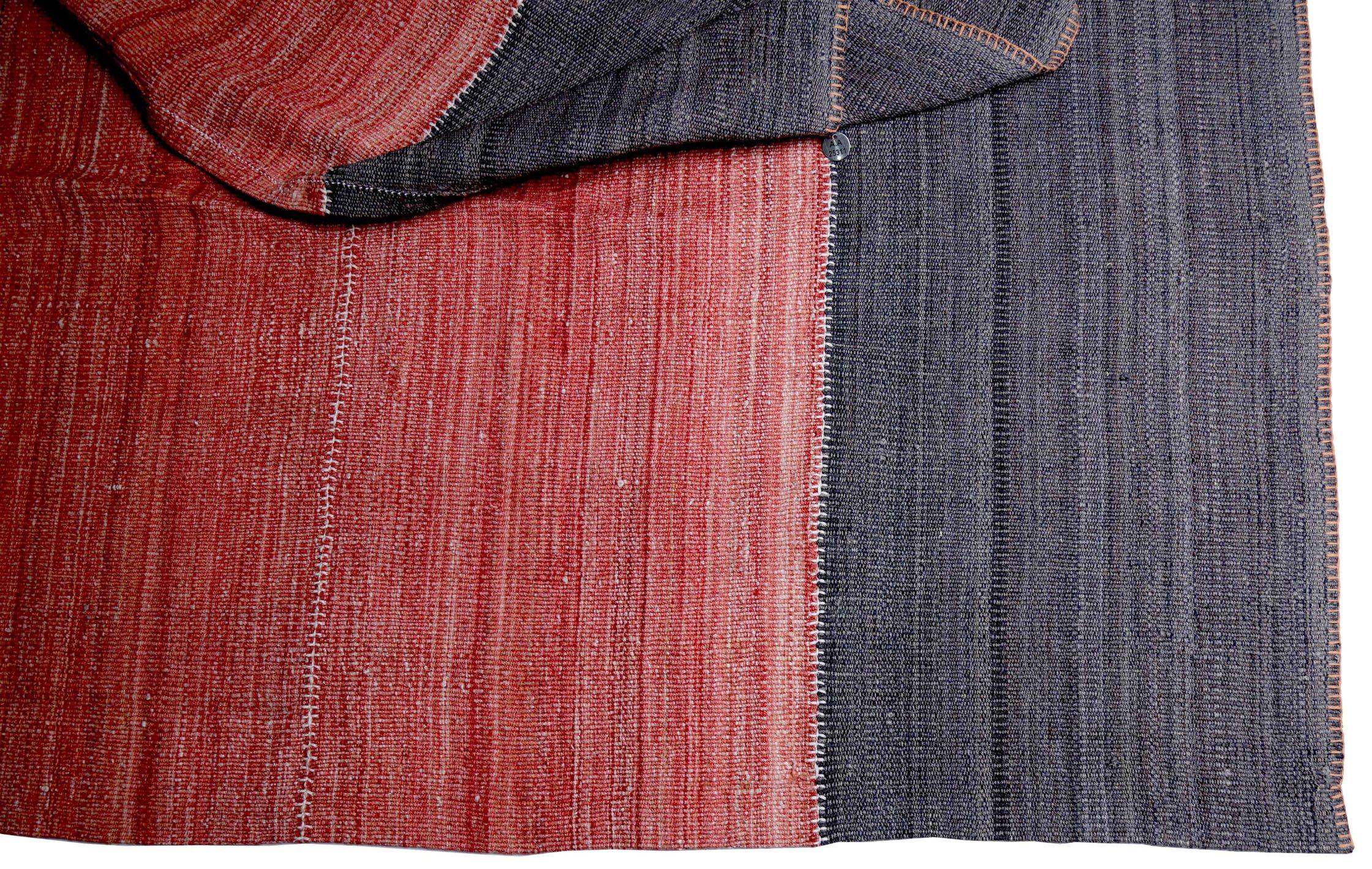 Persische Kilim Area Rugs CIRCA 1990 - Wolle Braun Rot Design - 89031 (20. Jahrhundert) im Angebot