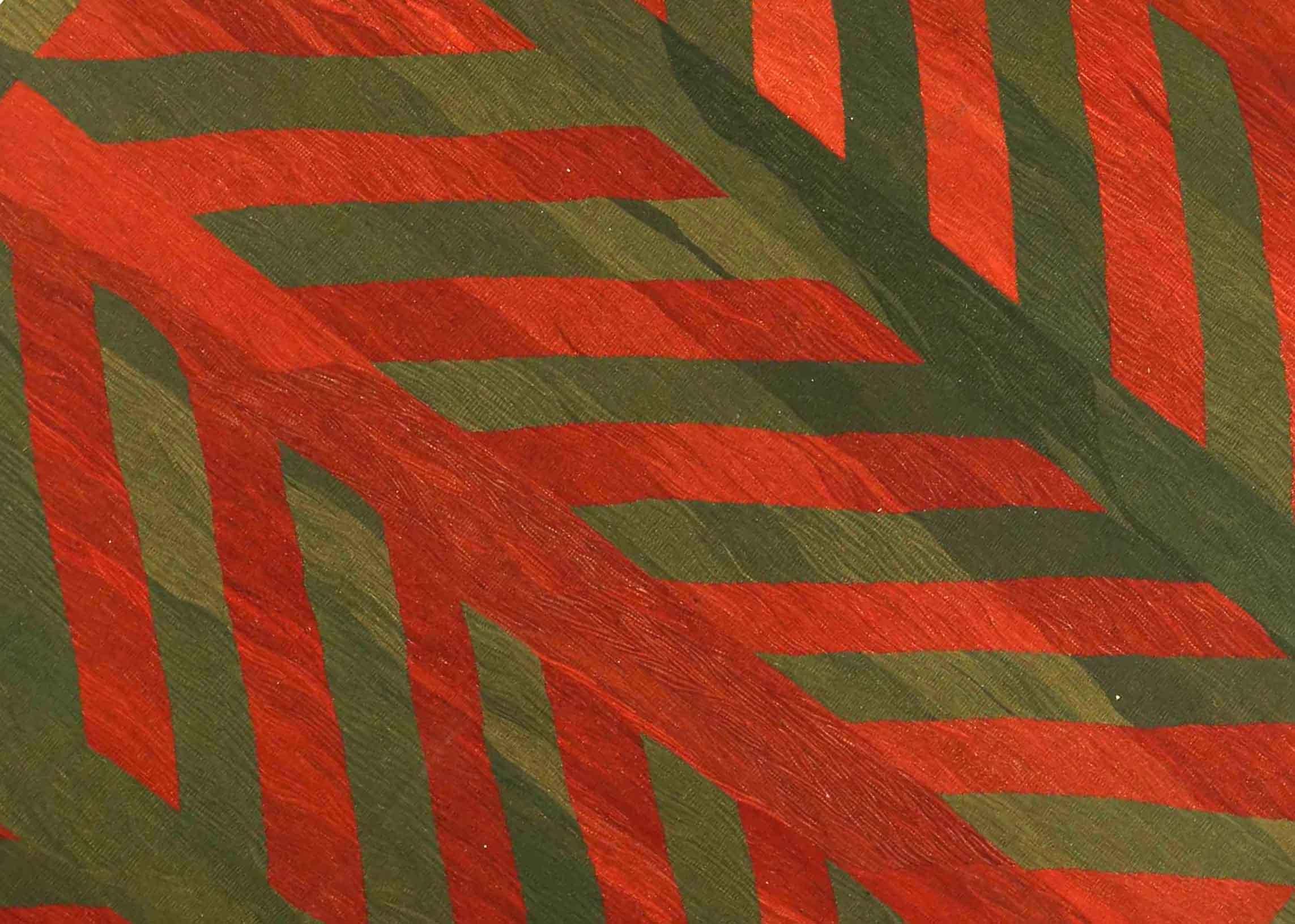 Asiatico Tappeti persiani Rug & Kilim Circa 1990 - Lana Verde Rosso 73889 in vendita