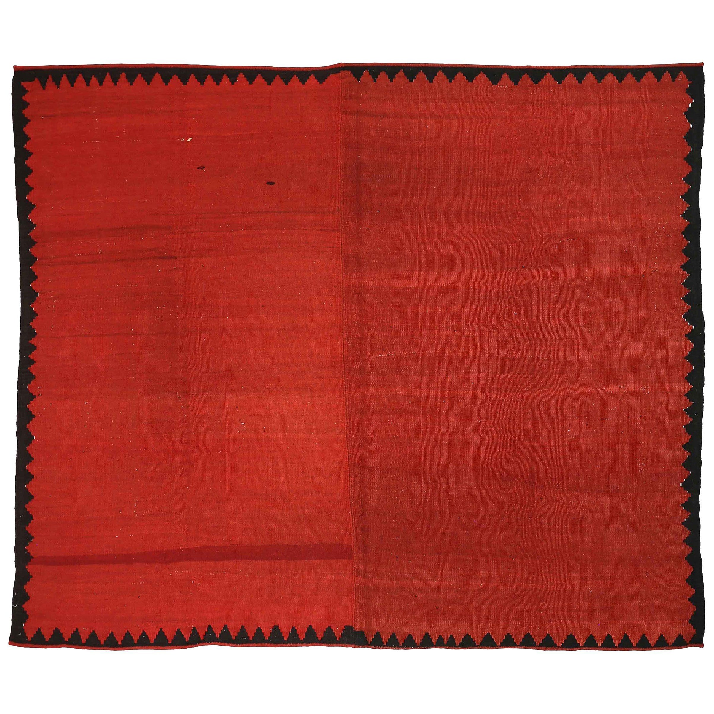 Rug & Kilim Persan - Laine Noir Rouge Design - 88810