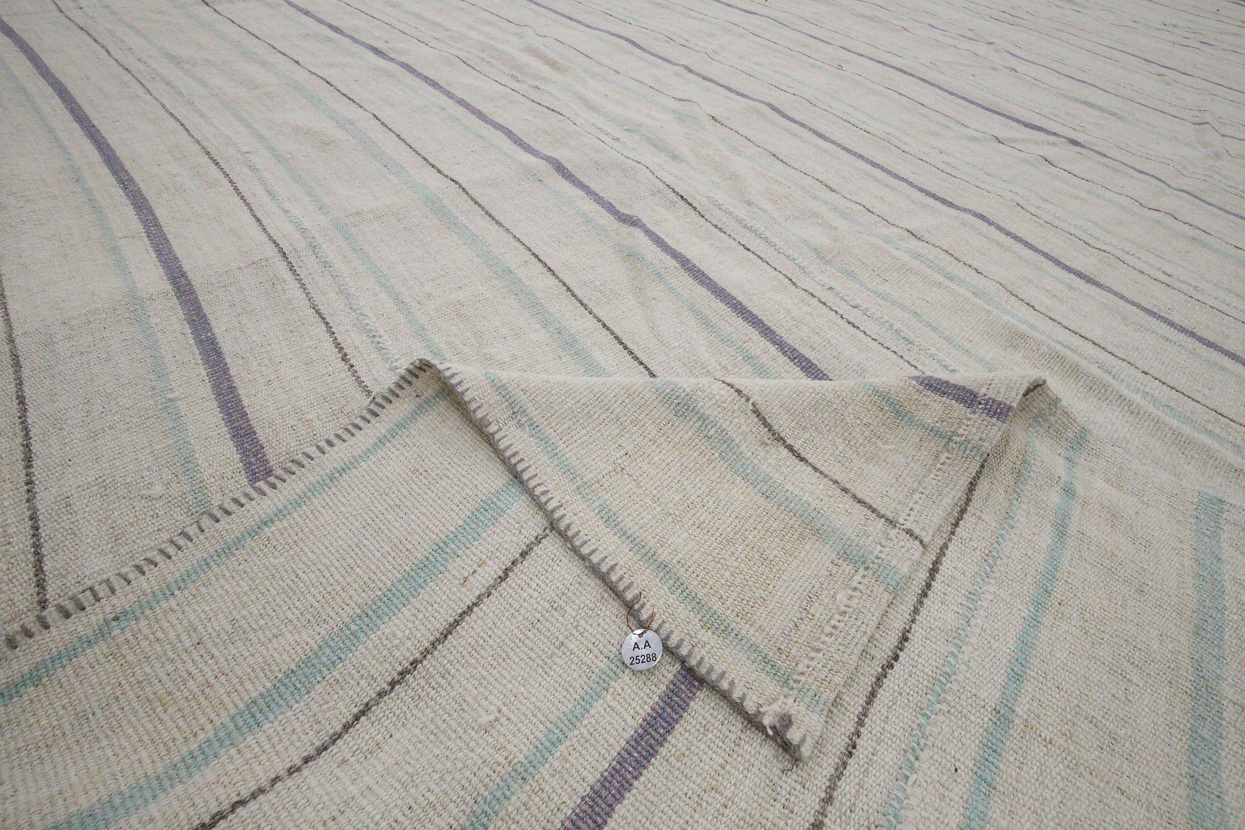 Persische Kelim-Teppiche - Wolle Blau Elfenbein Purpel Design - 88950 (Irakisch) im Angebot