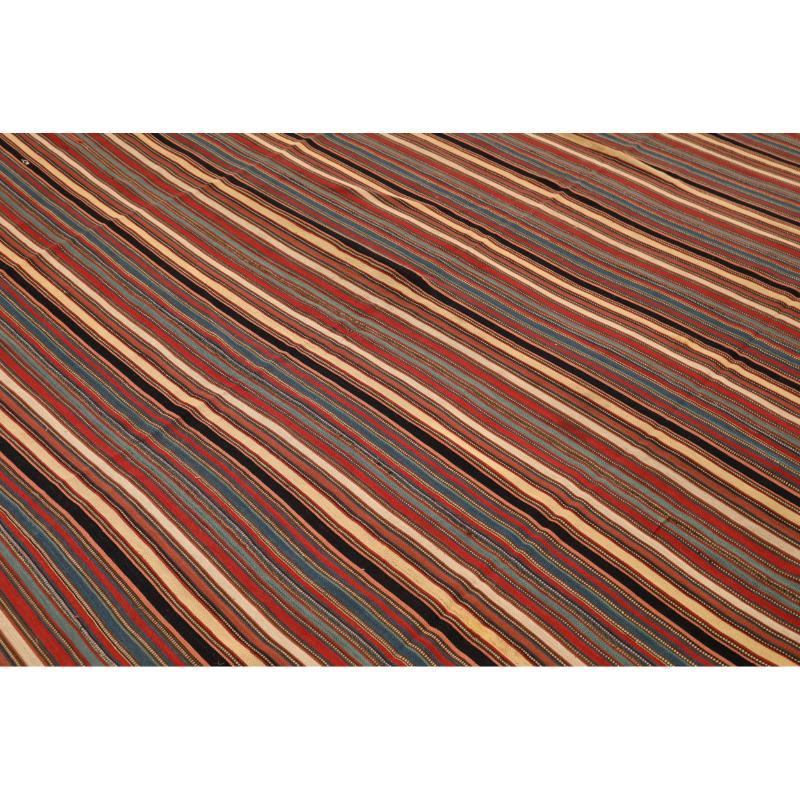 Persische Kilim Teppiche - Wolle Blau Rot Gelb Design - 94651 (Irakisch) im Angebot