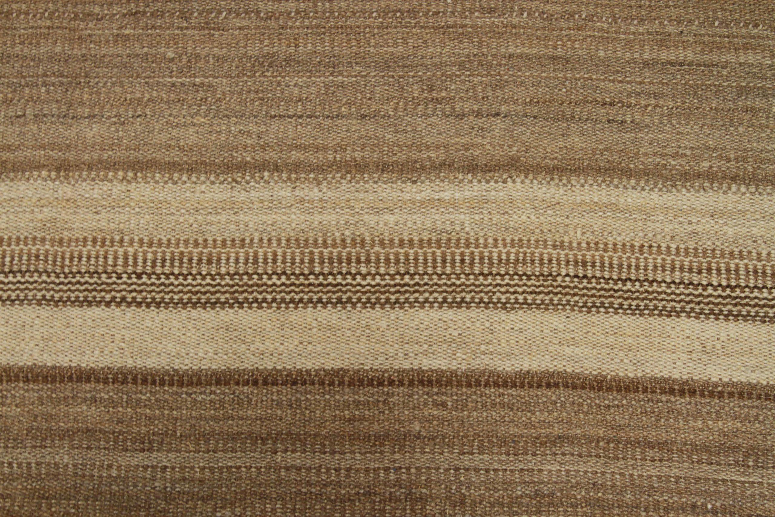 20ième siècle Rug & Kilim Kilim - Laine Brown Design/One - 88392 en vente