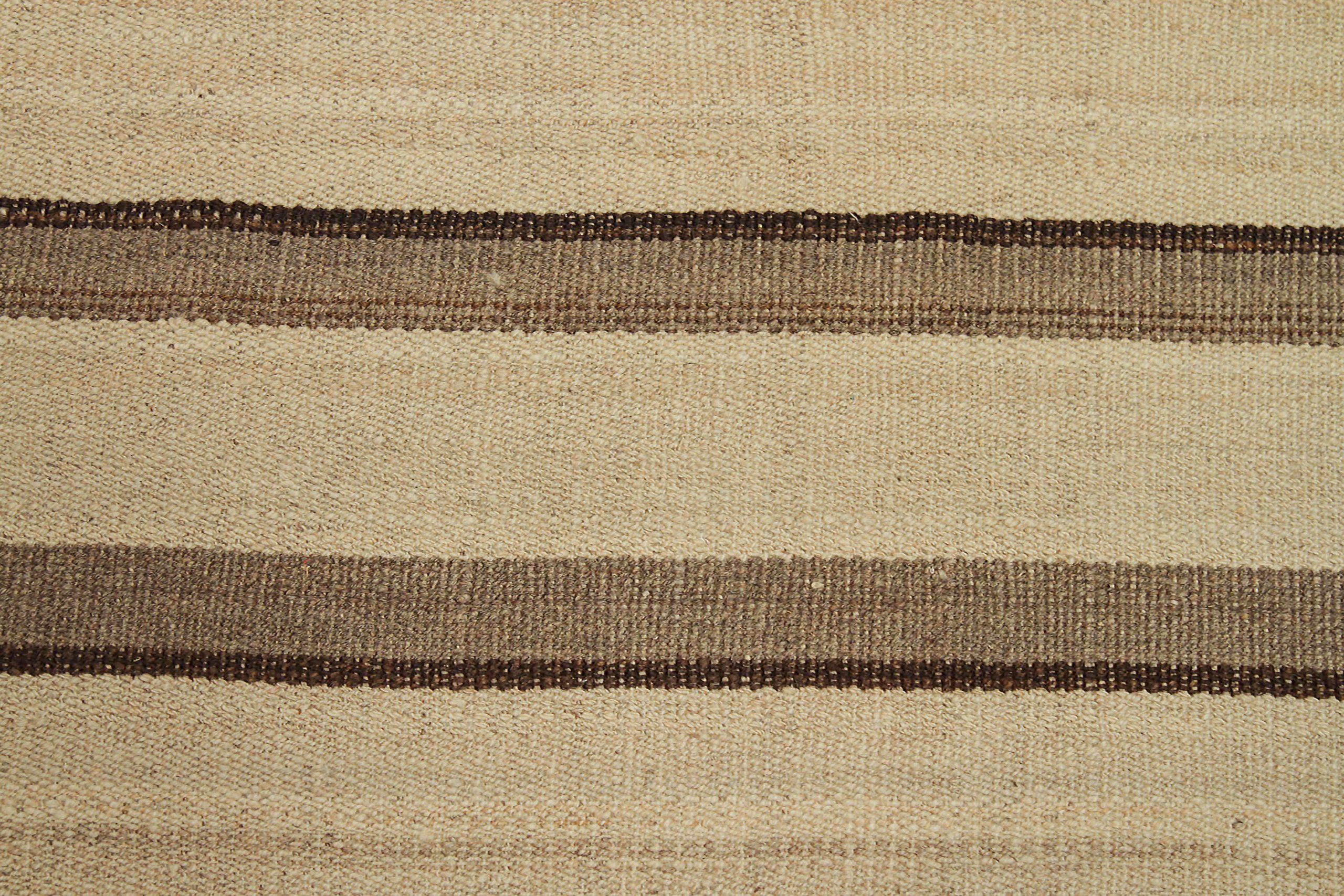 Persische Kilim Teppiche - Wolle Braun Elfenbein Design - 88405 (20. Jahrhundert) im Angebot