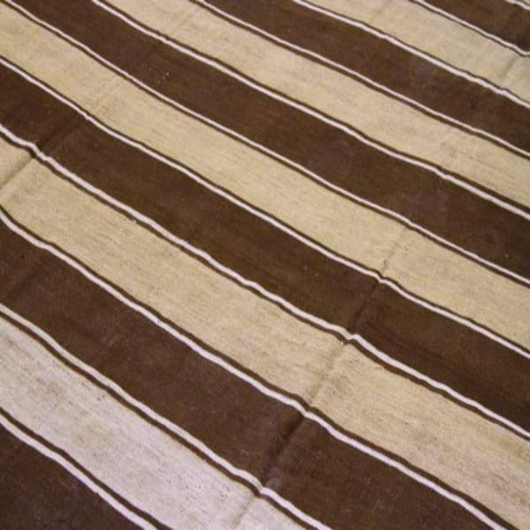 Iracheno Tappeti persiani Kilim - Lana Marrone Avorio Taupe Design - 88232 in vendita