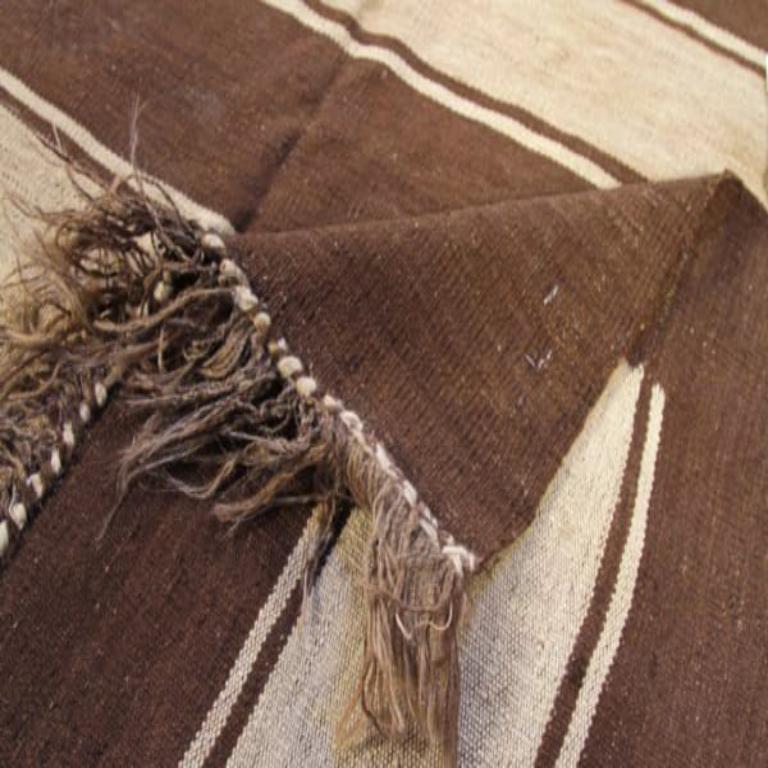 Tappeti persiani Kilim - Lana Marrone Avorio Taupe Design - 88232 In condizioni ottime in vendita a Dallas, TX