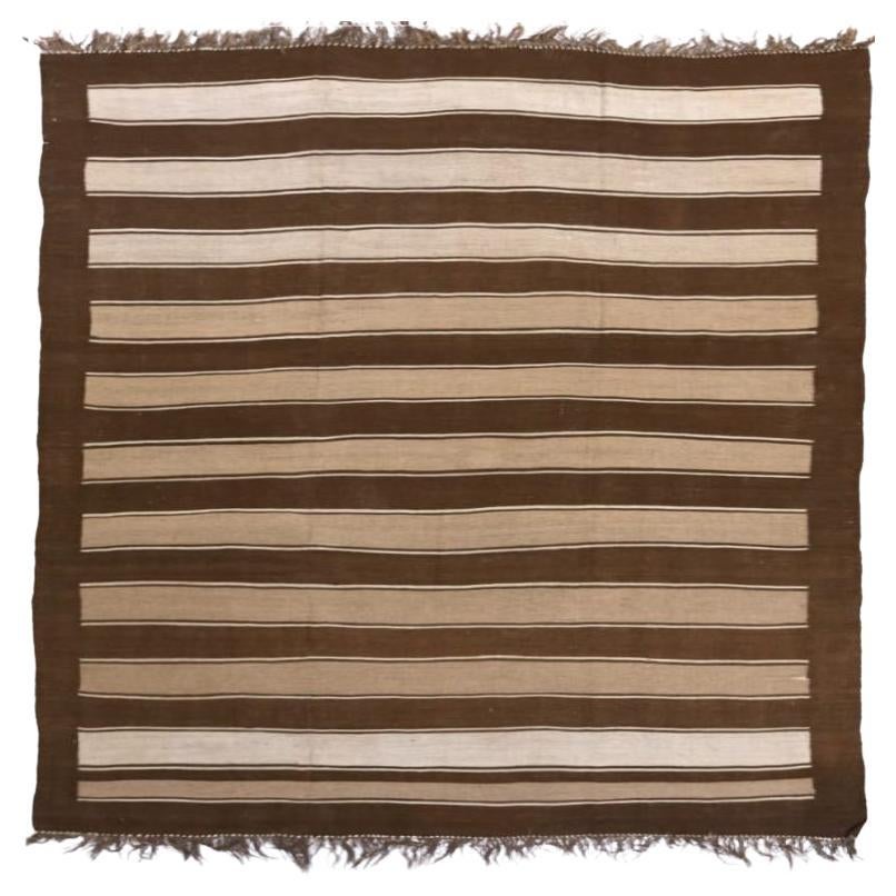 Tappeti persiani Kilim - Lana Marrone Avorio Taupe Design - 88232 in vendita