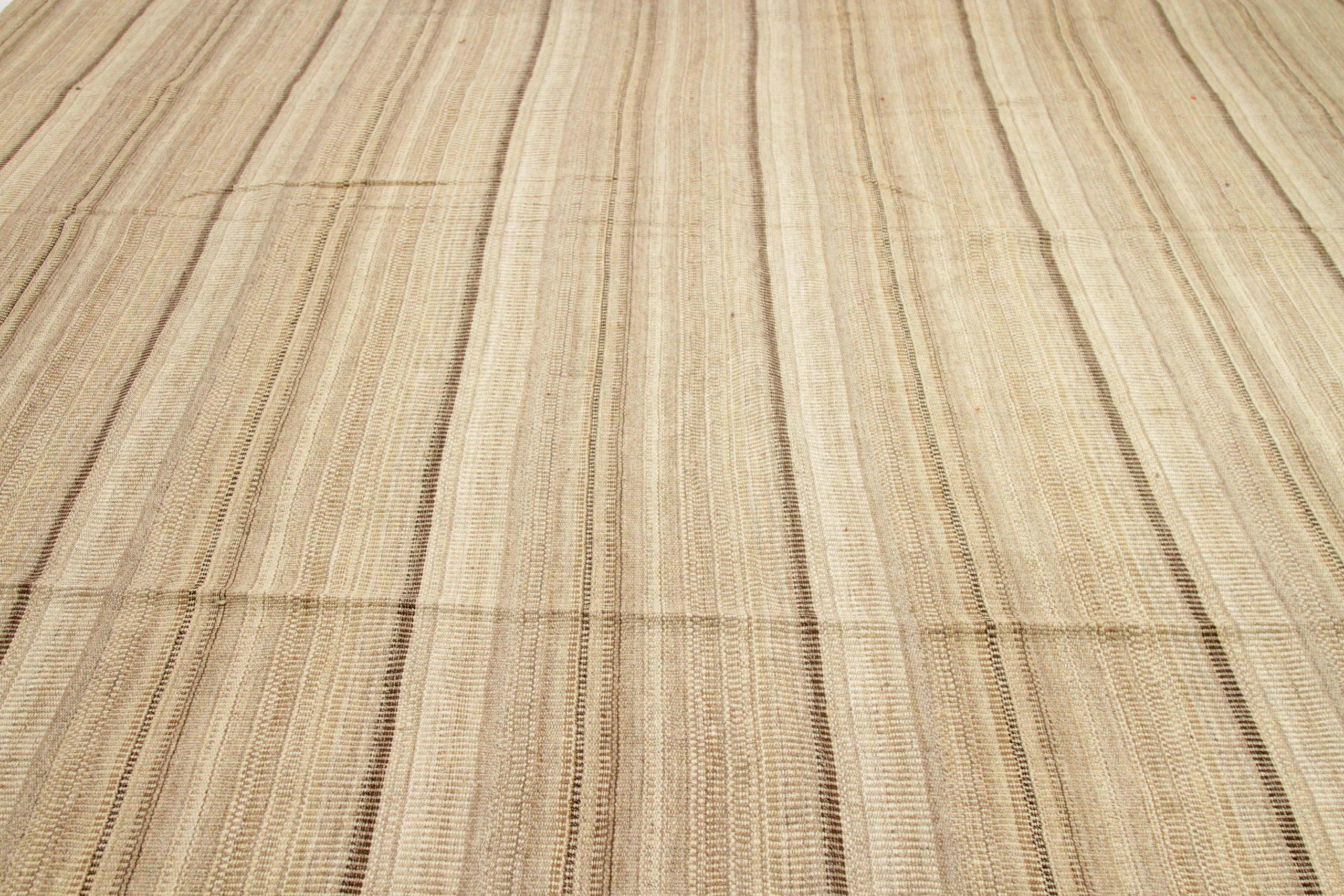 Iracheno Tappeti persiani Kilim - Lana Marrone Avorio Taupe Design - 88410 in vendita