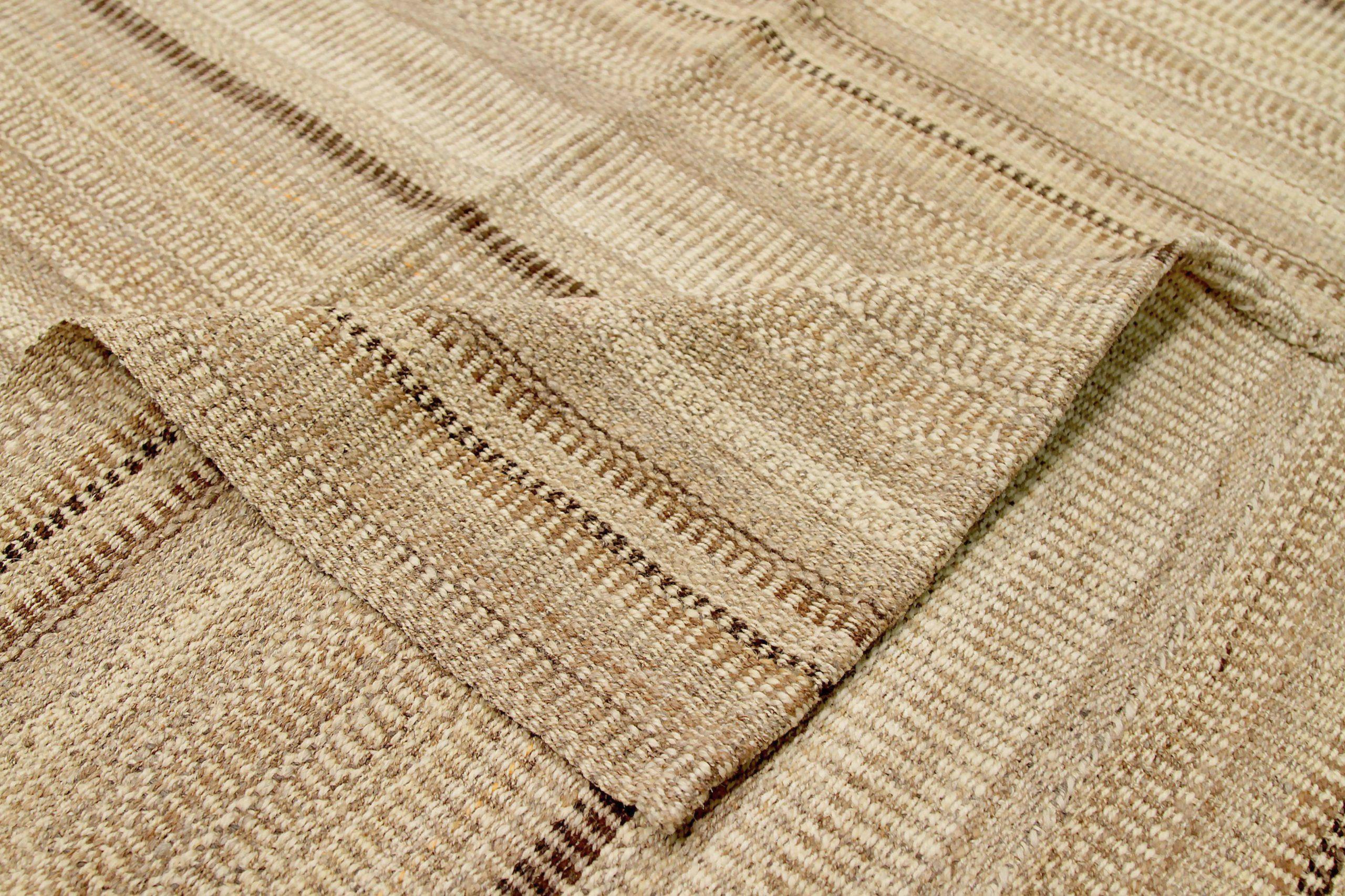 XX secolo Tappeti persiani Kilim - Lana Marrone Avorio Taupe Design - 88410 in vendita
