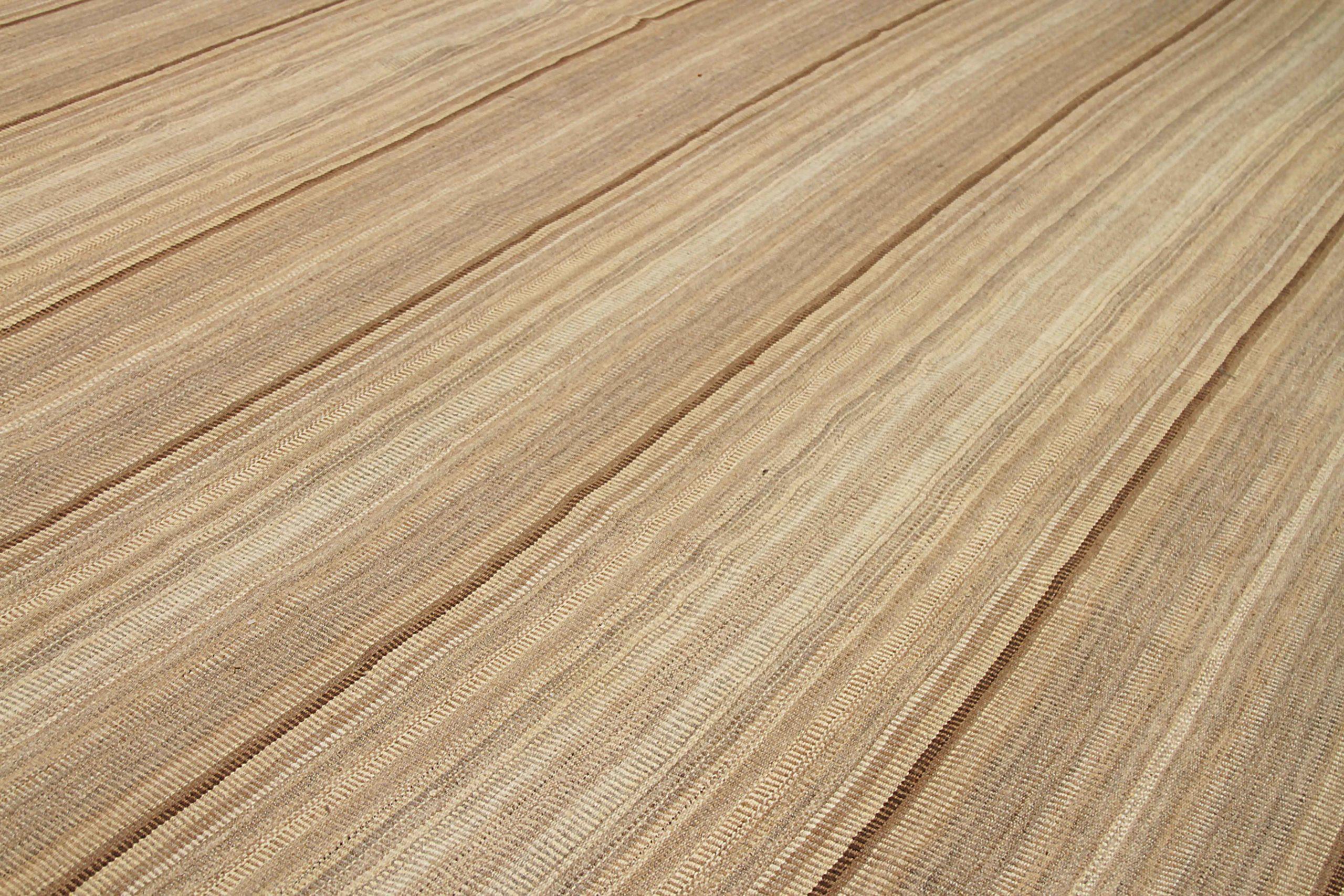 Iracheno Tappeti persiani Kilim - Lana Marrone Avorio Taupe Design - 88681 in vendita