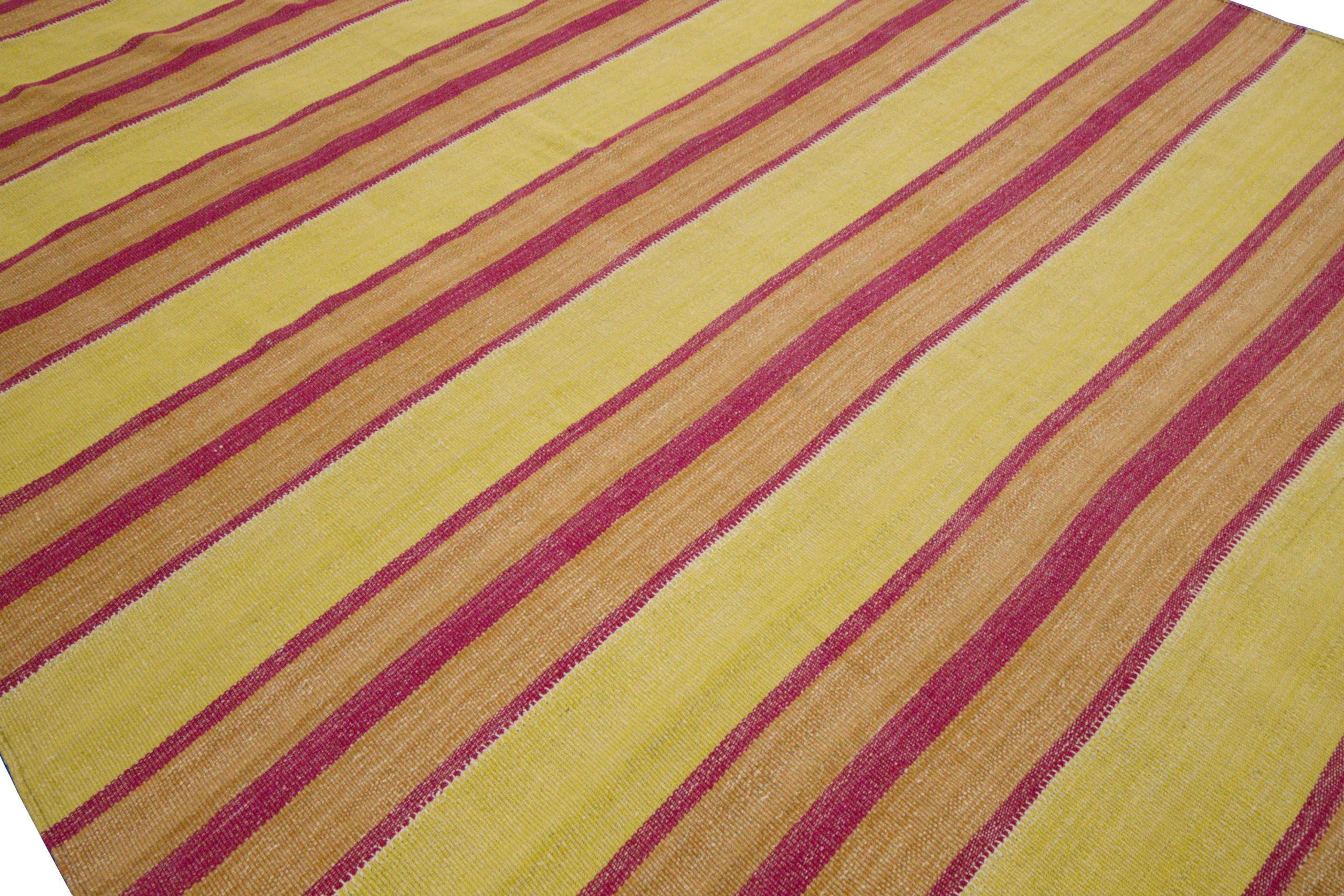 Persische Kilim Teppiche - Wolle Orange Rot Gelb Design - 88976 (Irakisch) im Angebot
