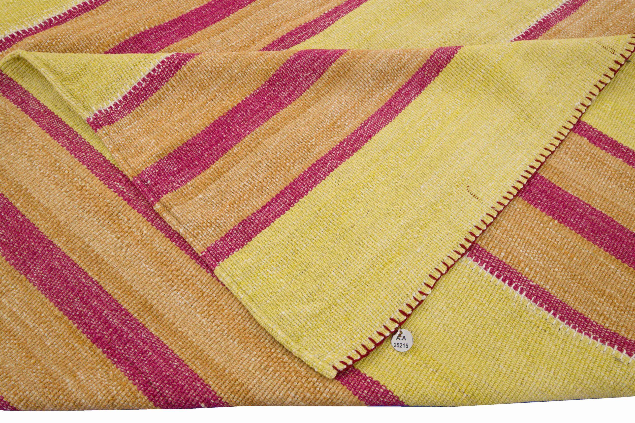 Persische Kilim Teppiche - Wolle Orange Rot Gelb Design - 88976 im Zustand „Hervorragend“ im Angebot in Dallas, TX