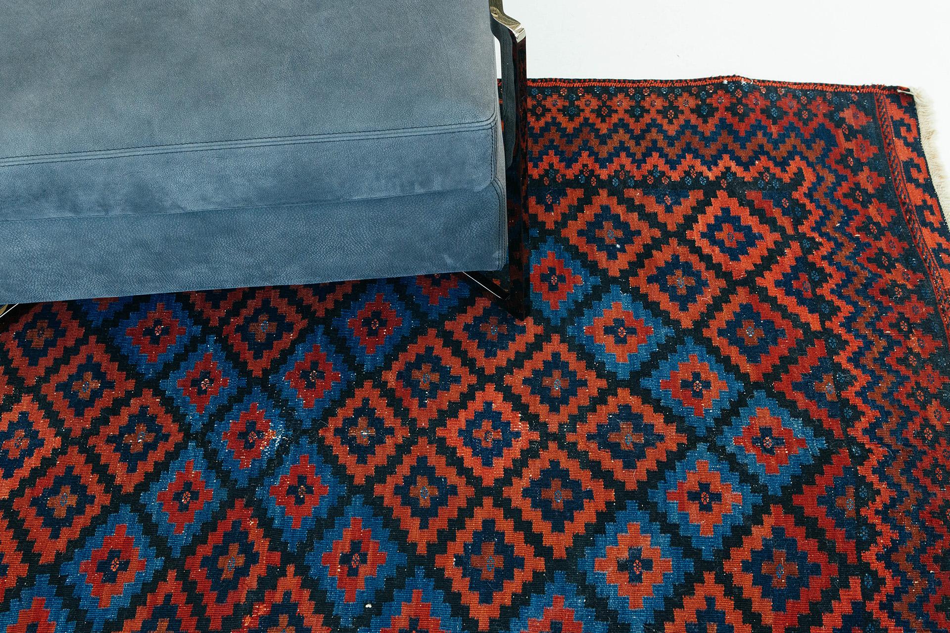 Flachgewebter persischer Kelim Kordi-Teppich mit Kordi-Design 55403 im Zustand „Gut“ im Angebot in WEST HOLLYWOOD, CA