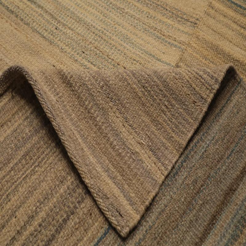 Persischer Kilim Over Size Teppich - Wolle Braun Grau Elfenbein Design - 98407 (Moderne) im Angebot
