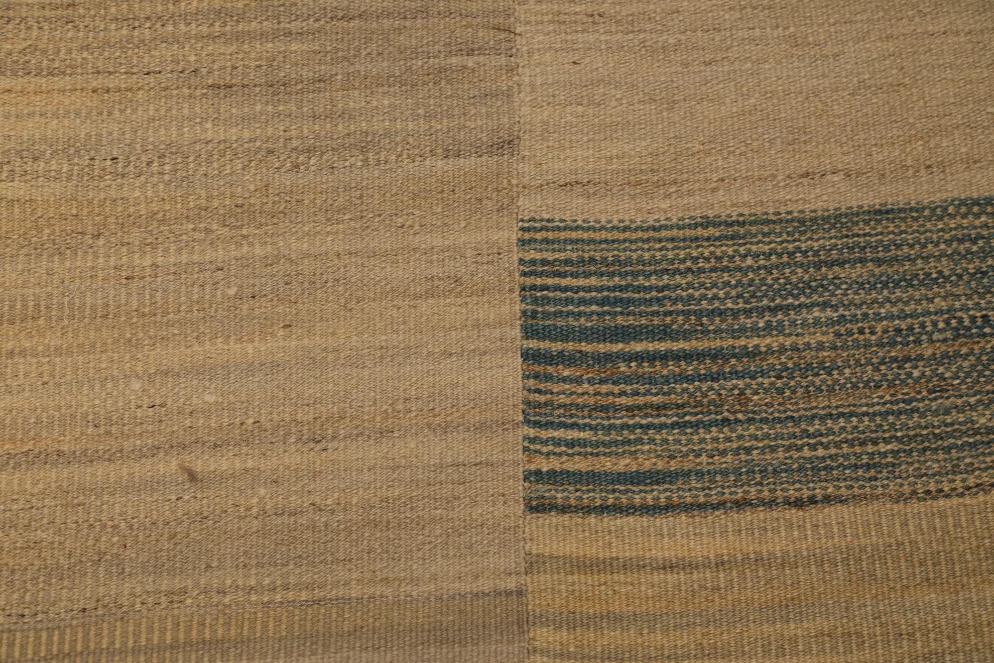 Persischer Kilim Over Size Teppich - Wolle Braun Grau Elfenbein Design - 98407 im Zustand „Hervorragend“ im Angebot in Dallas, TX