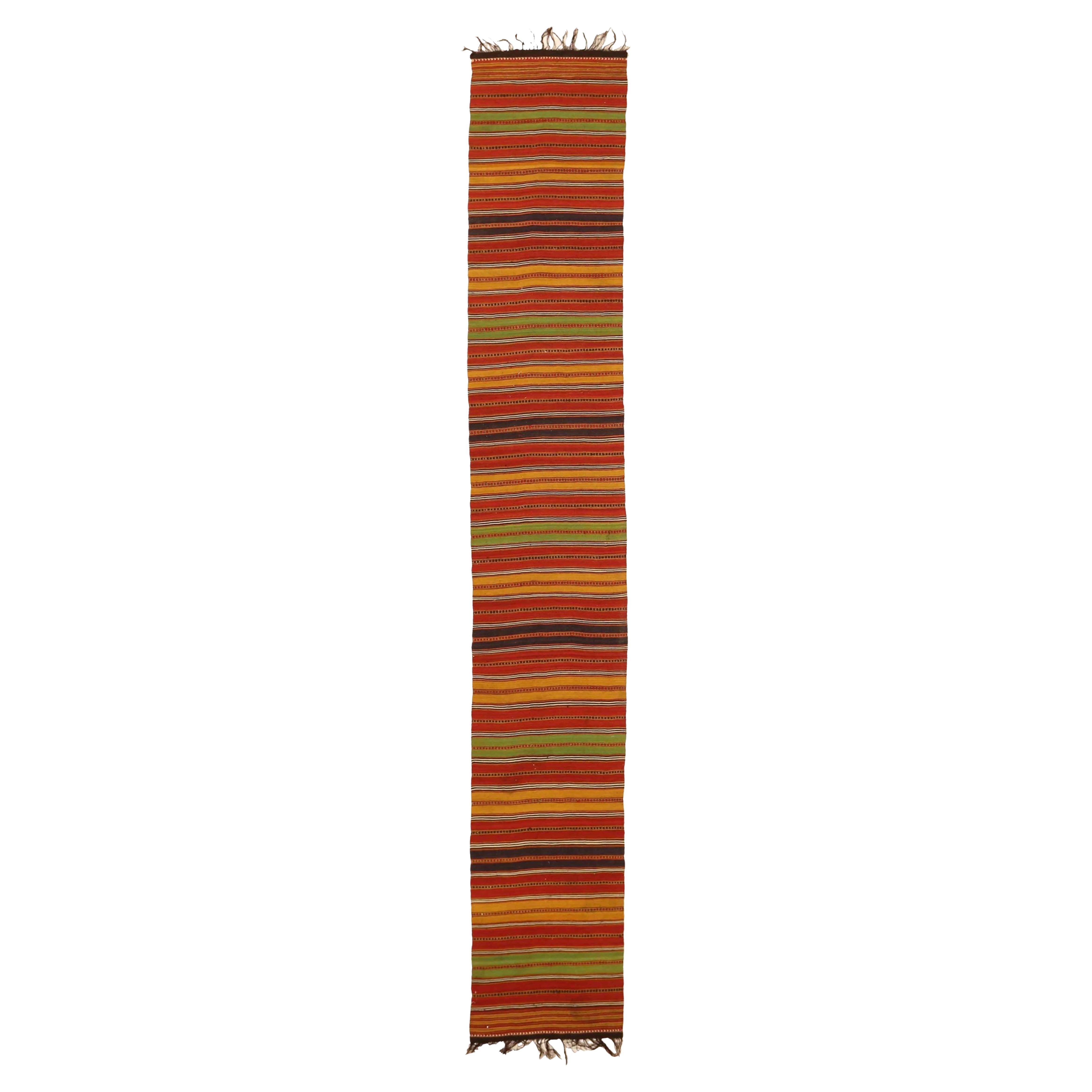 Persian Kilim Runner Rug - 65128